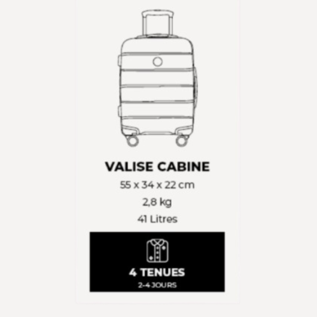 VALISE CABINE CHAMPAGNE CH3