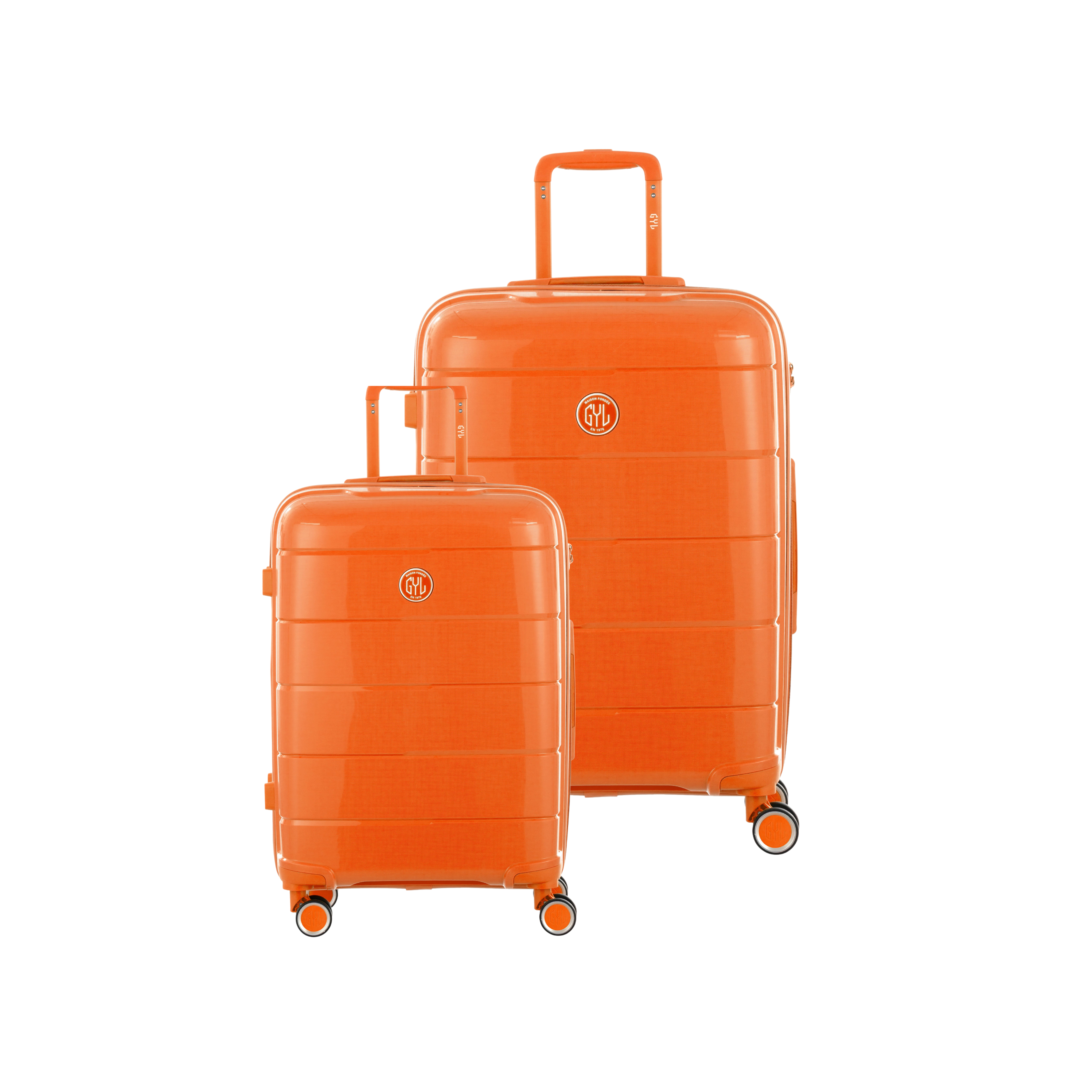 SET DE 2 SOLO : VALISES RIGIDES ORANGE CH3(TAILLE S,M)