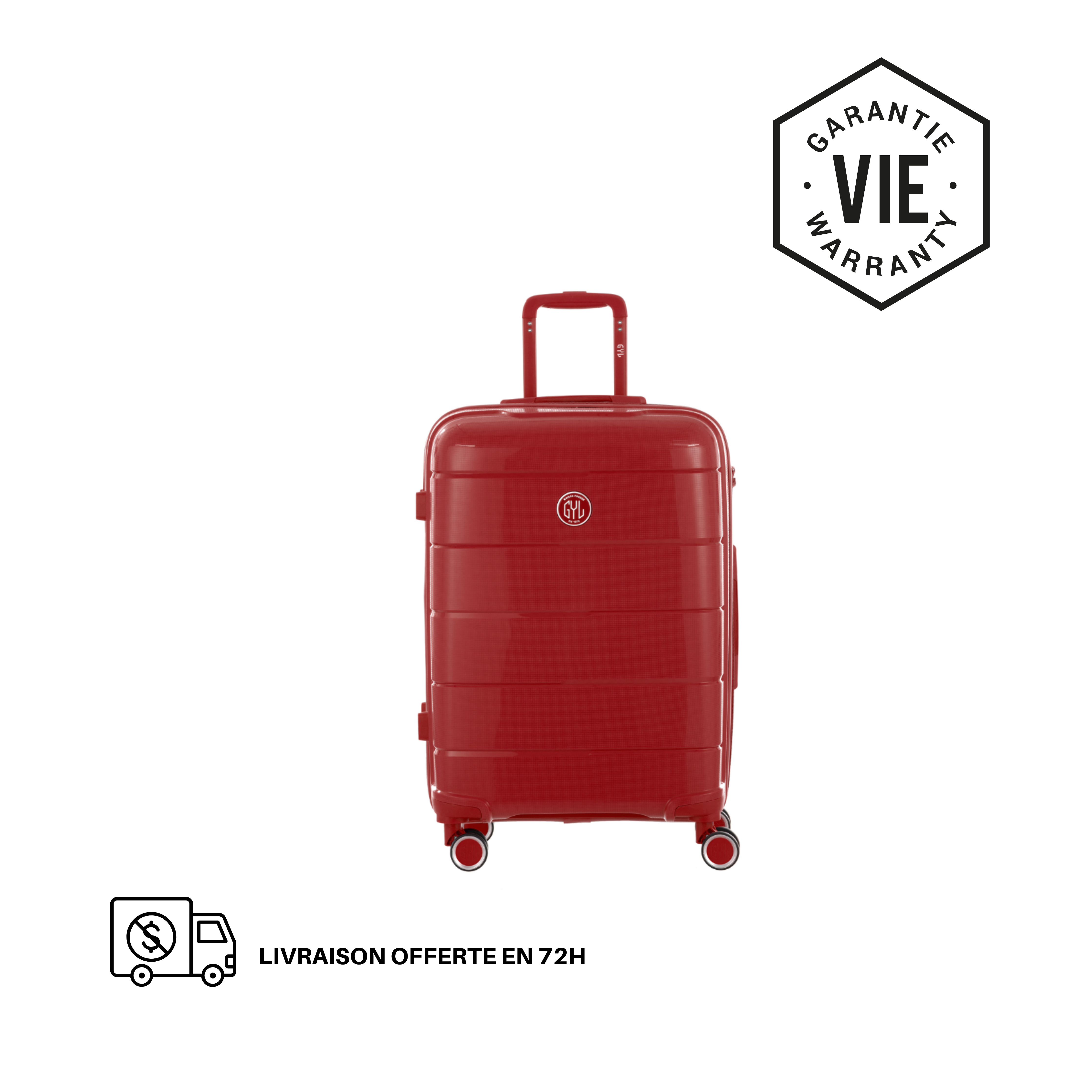 VALISE MOYENNE DARK RED CH3