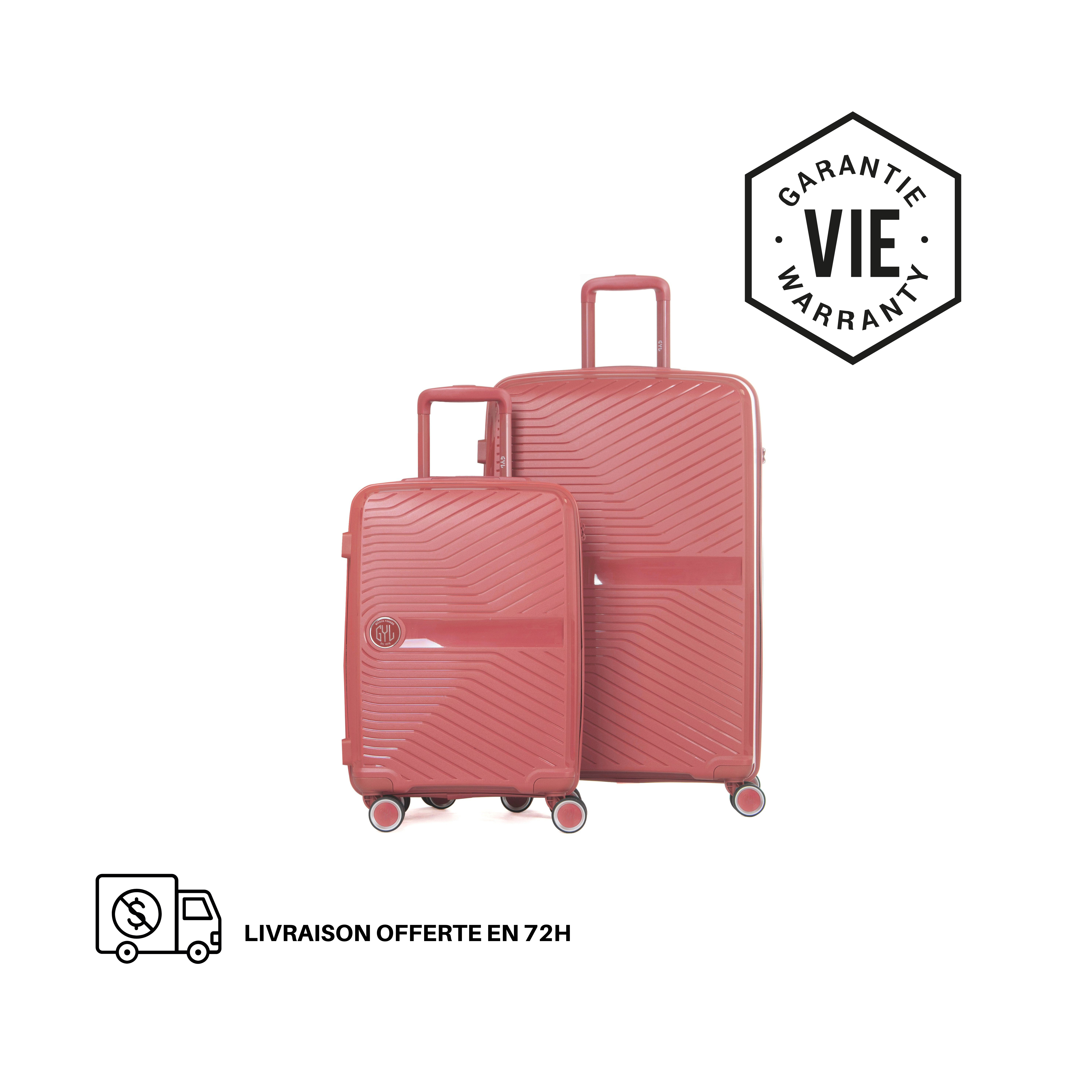 SET DE 2 VALISES RIGIDES PINK GOLD PP5(TAILLE M,L)