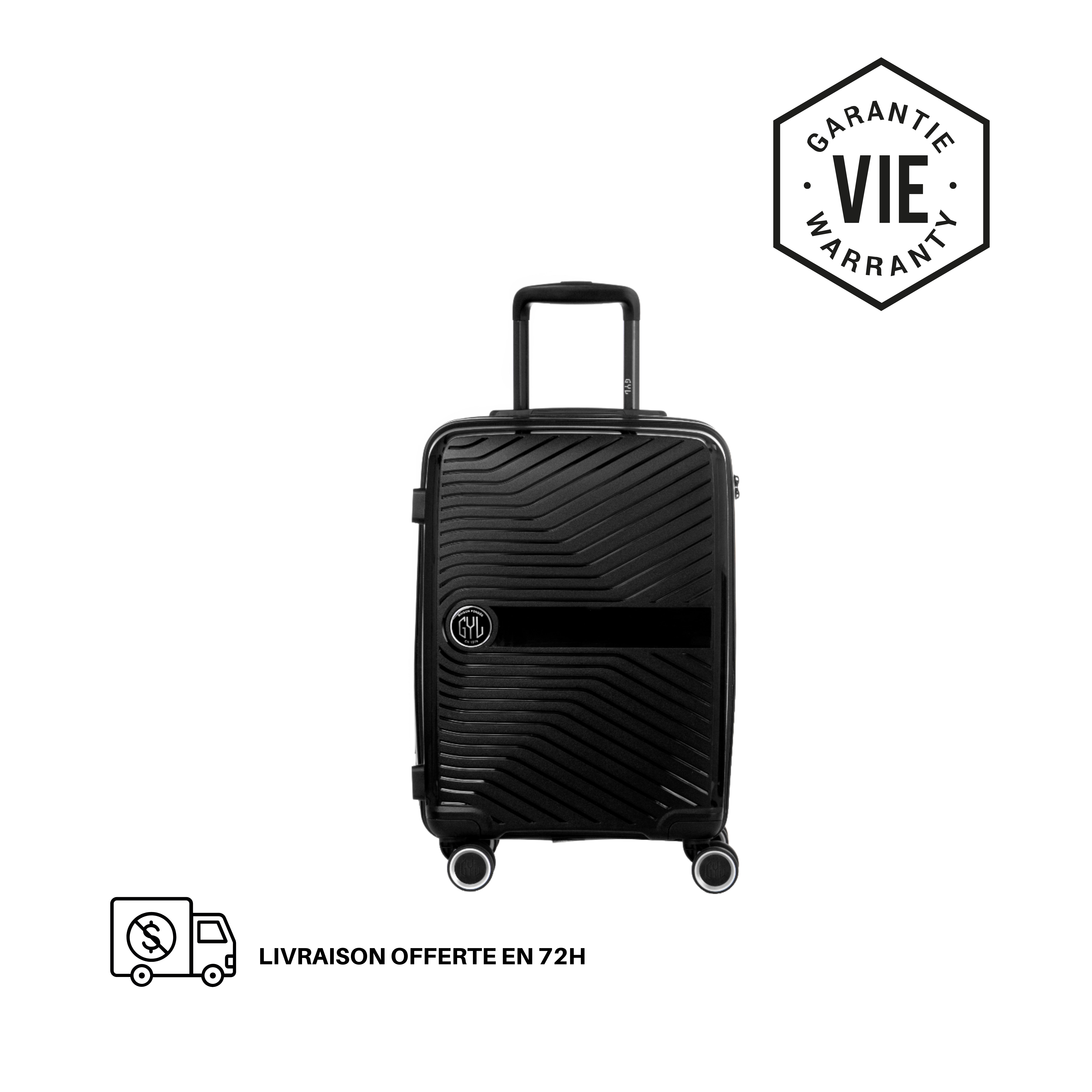 VALISE RIGIDE BLACK PP5 CABINE (TAILLE S)