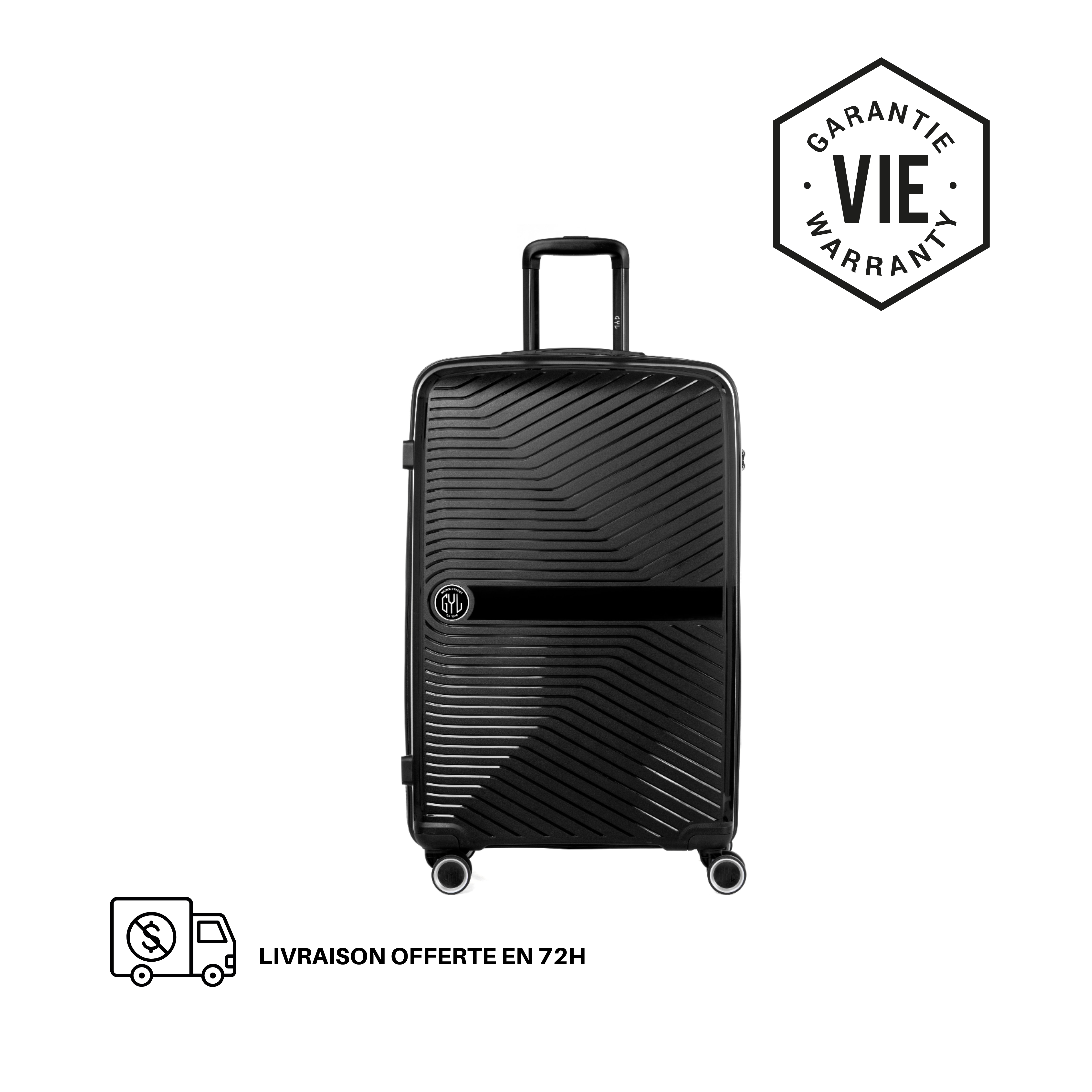 VALISE RIGIDE BLACK PP5 GRANDE (TAILLE L)