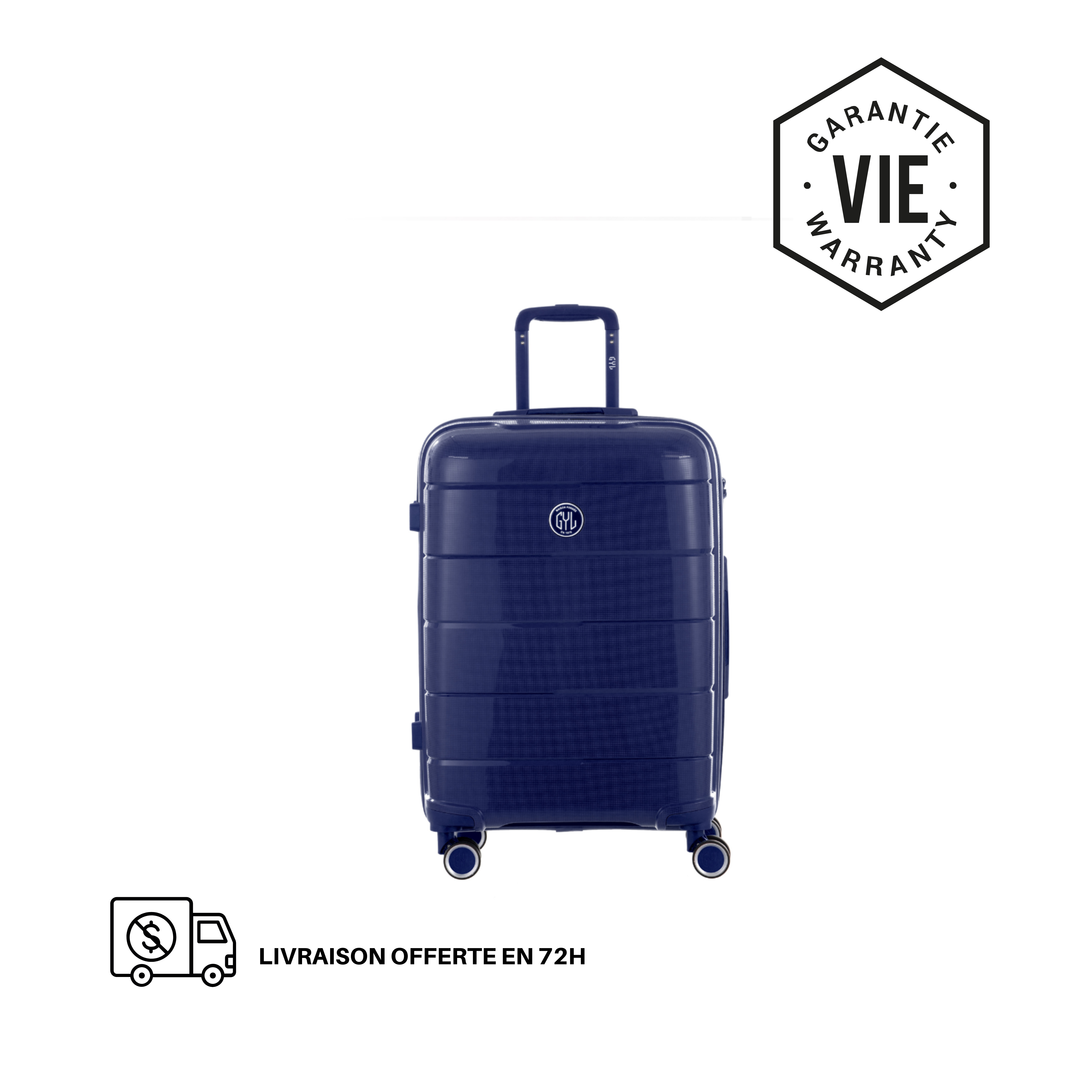 VALISE RIGIDE BLUE CH3 MOYENNE (TAILLE M)