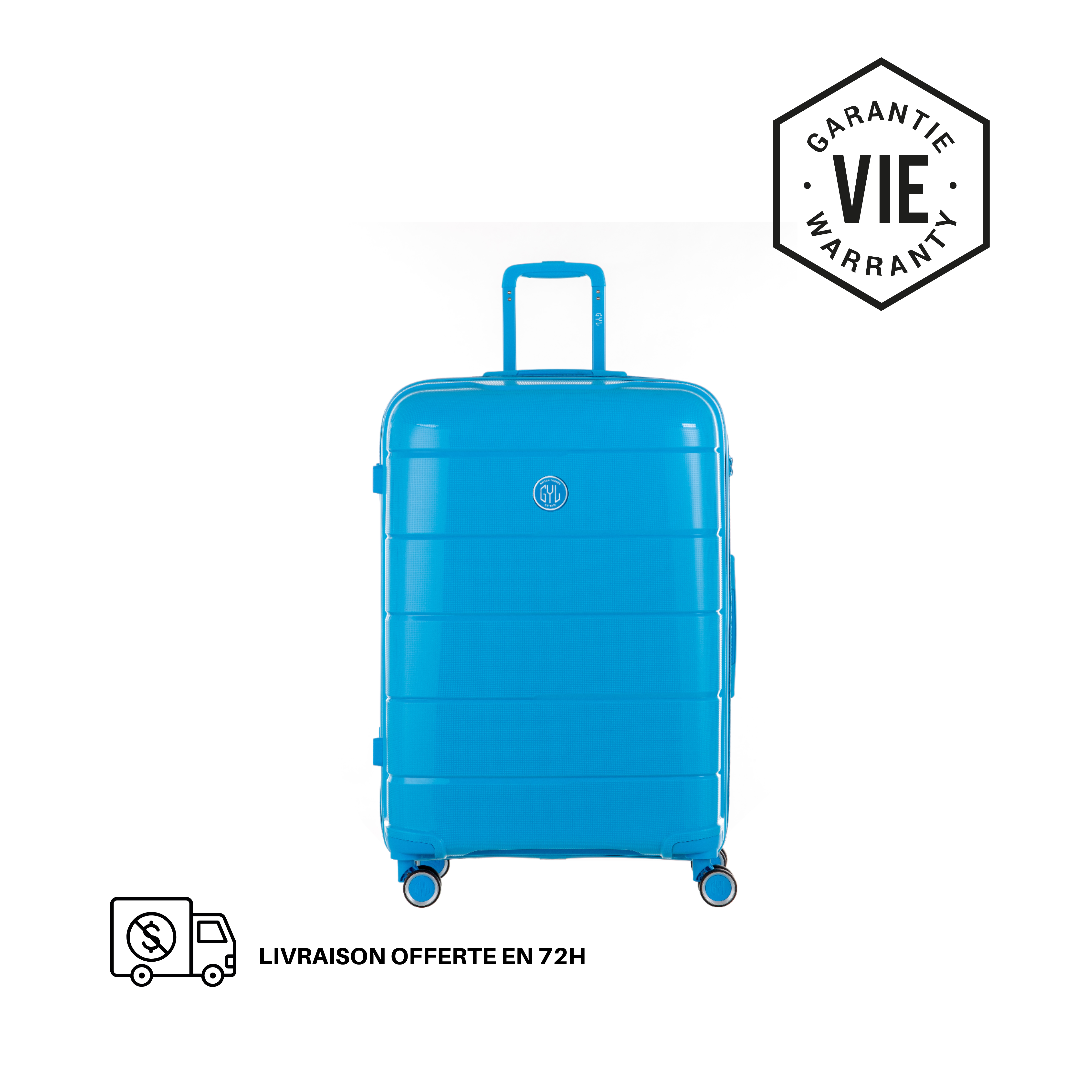 VALISE RIGIDE BLUE LIGHT CH3 GRANDE (TAILLE L)