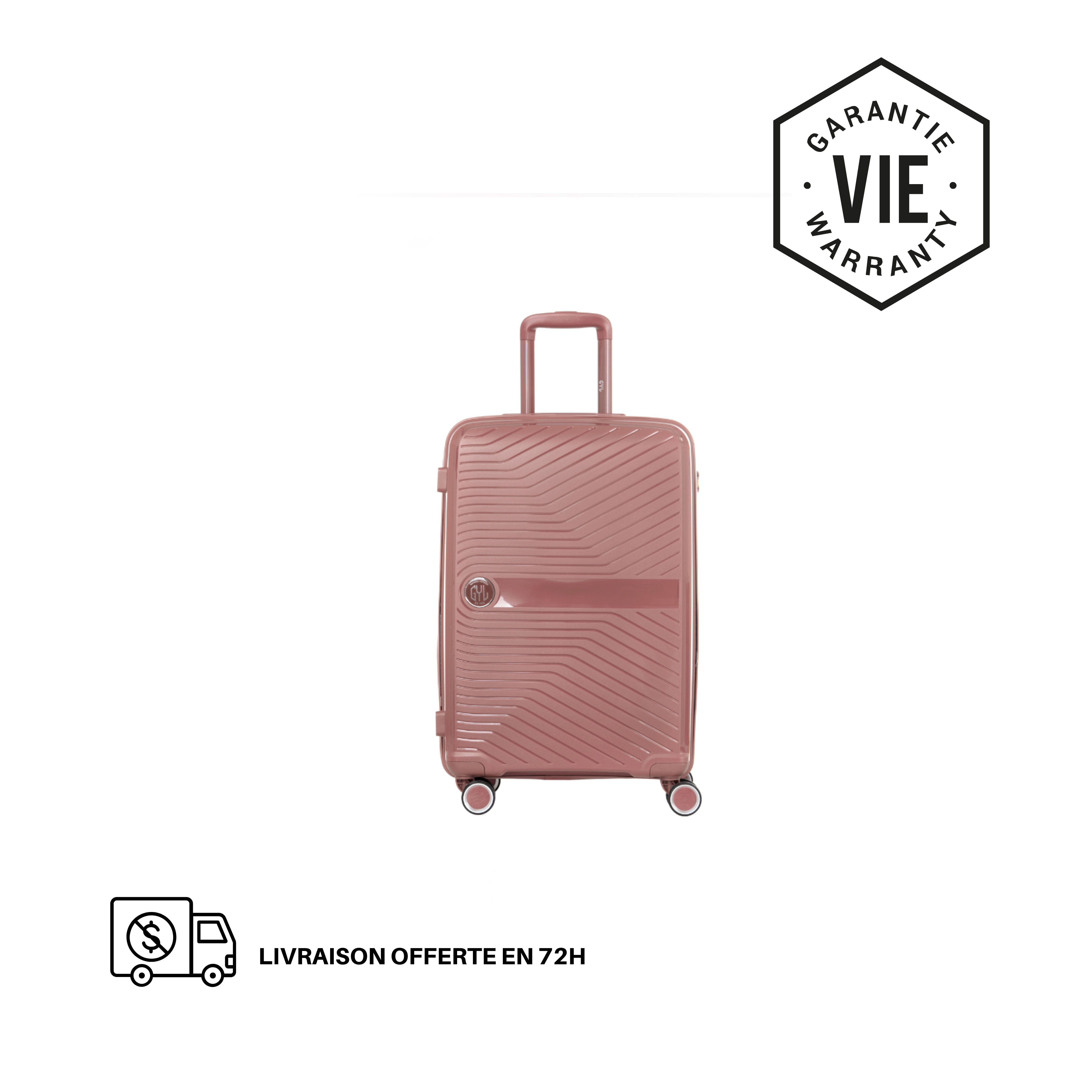 VALISE RIGIDE CHAMPAGNE PP5 MOYENNE (TAILLE M)