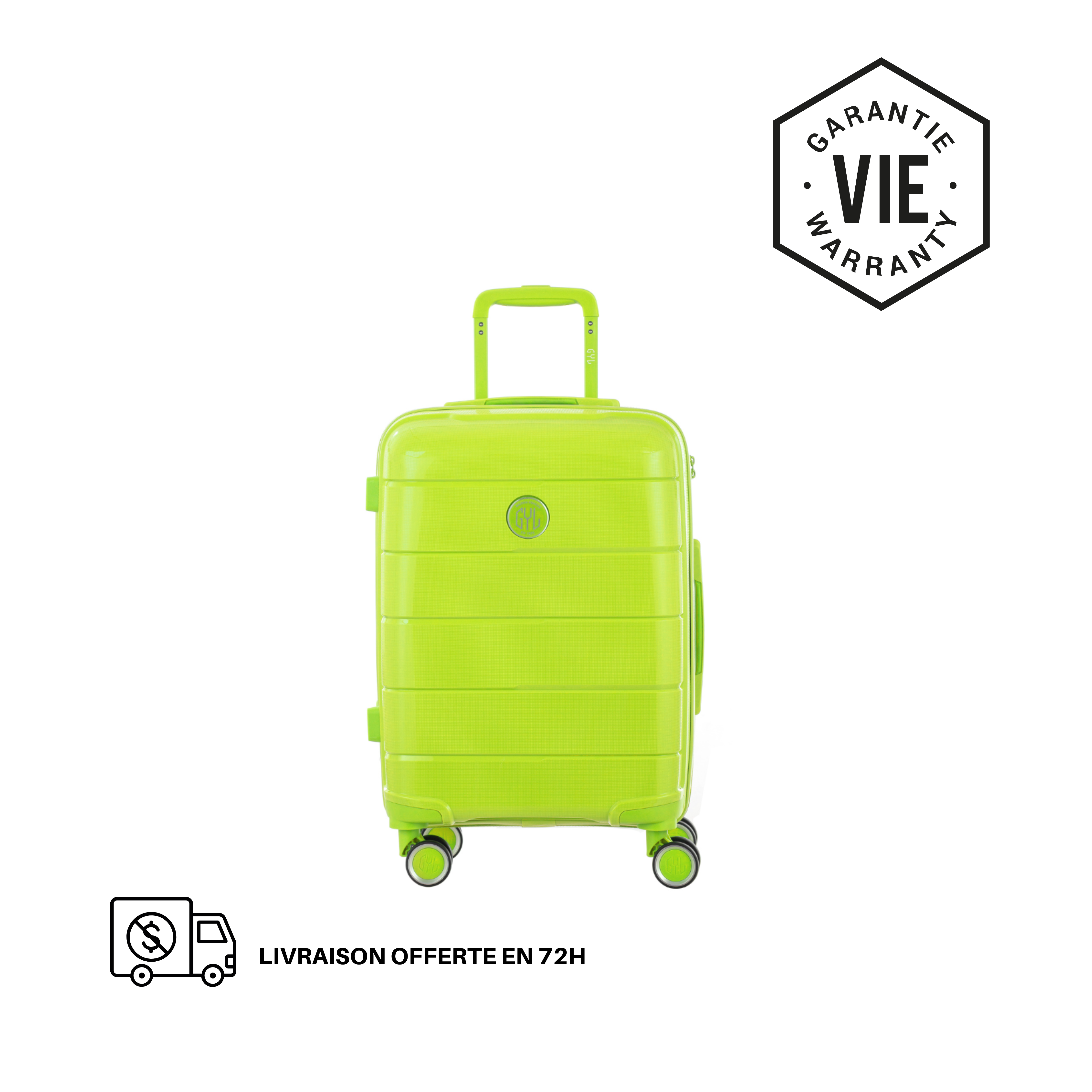 VALISE RIGIDE LIME CH3 CABINE (TAILLE S)