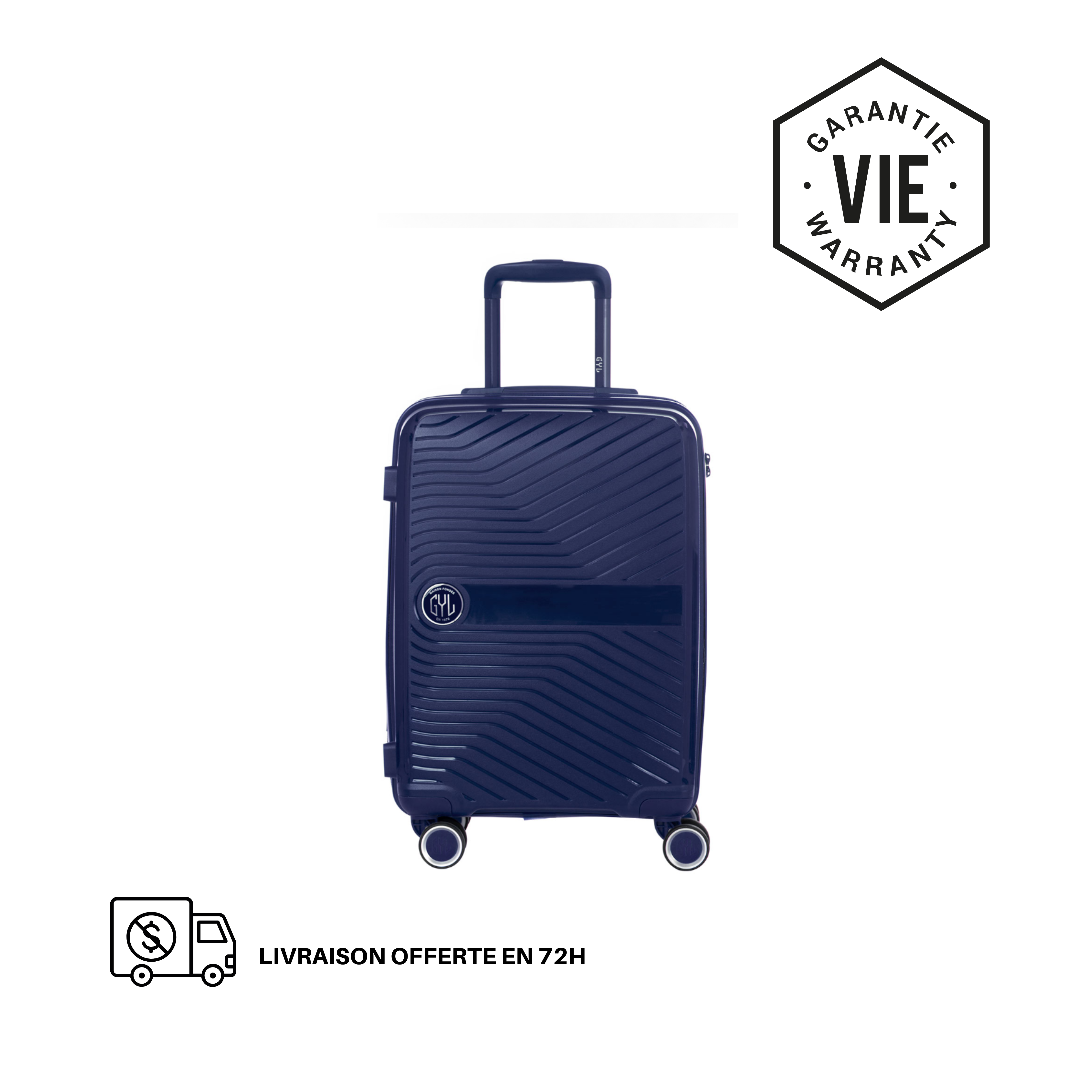 VALISE RIGIDE NAVY PP5 CABINE (TAILLE S)