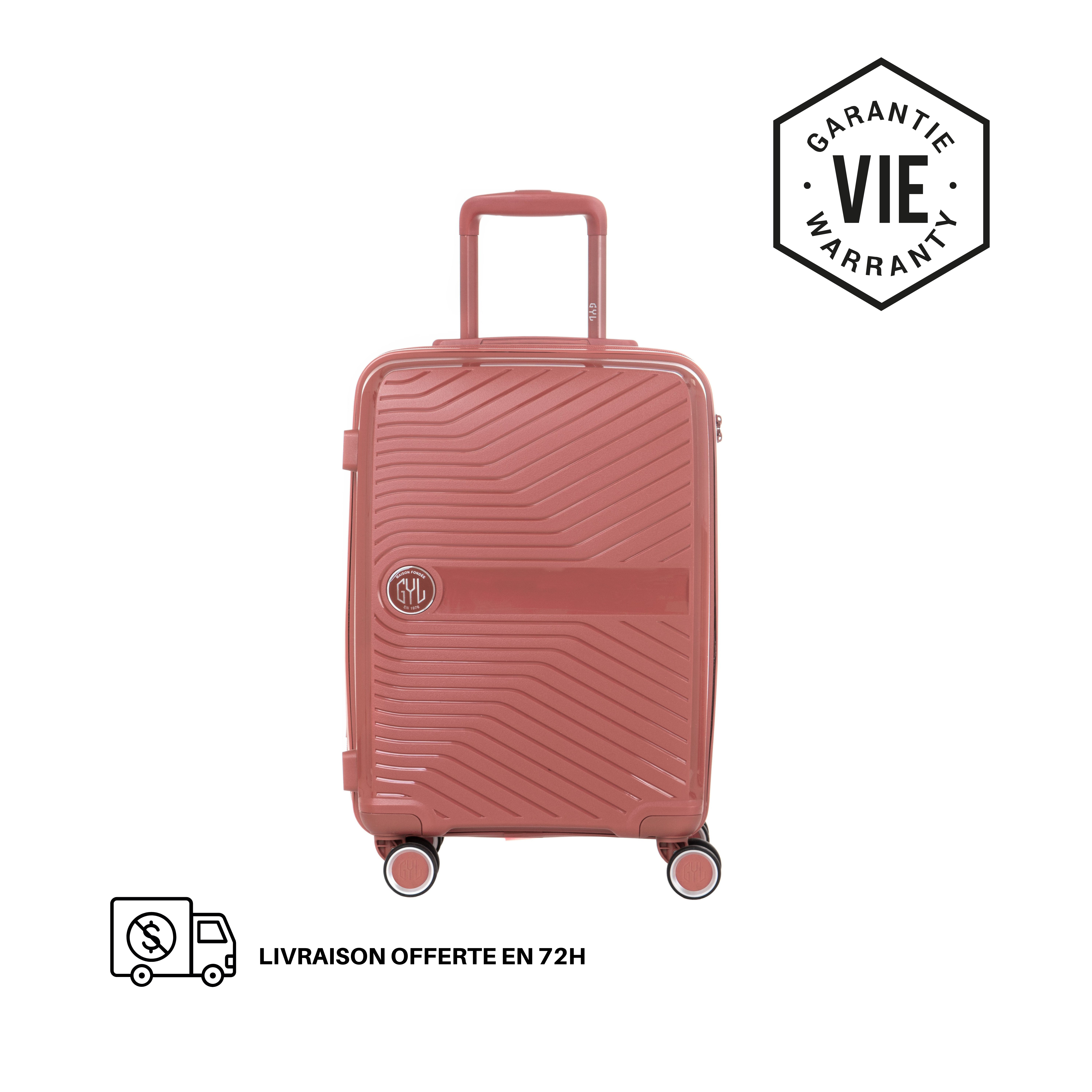 VALISE RIGIDE PINK GOLD PP5 CABINE (TAILLE S)