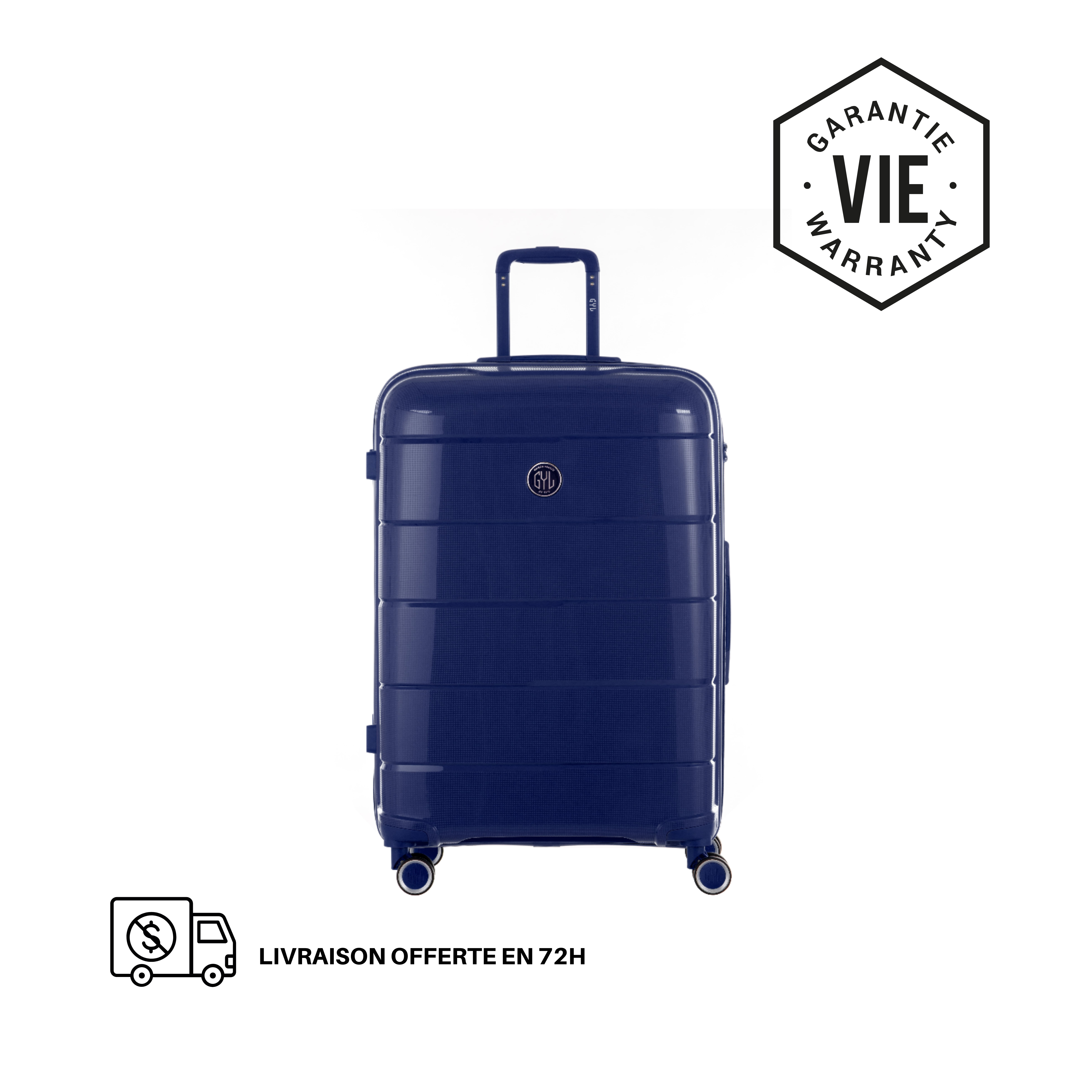 VALISE RIGIDE NAVY CH3 GRANDE (TAILLE L)