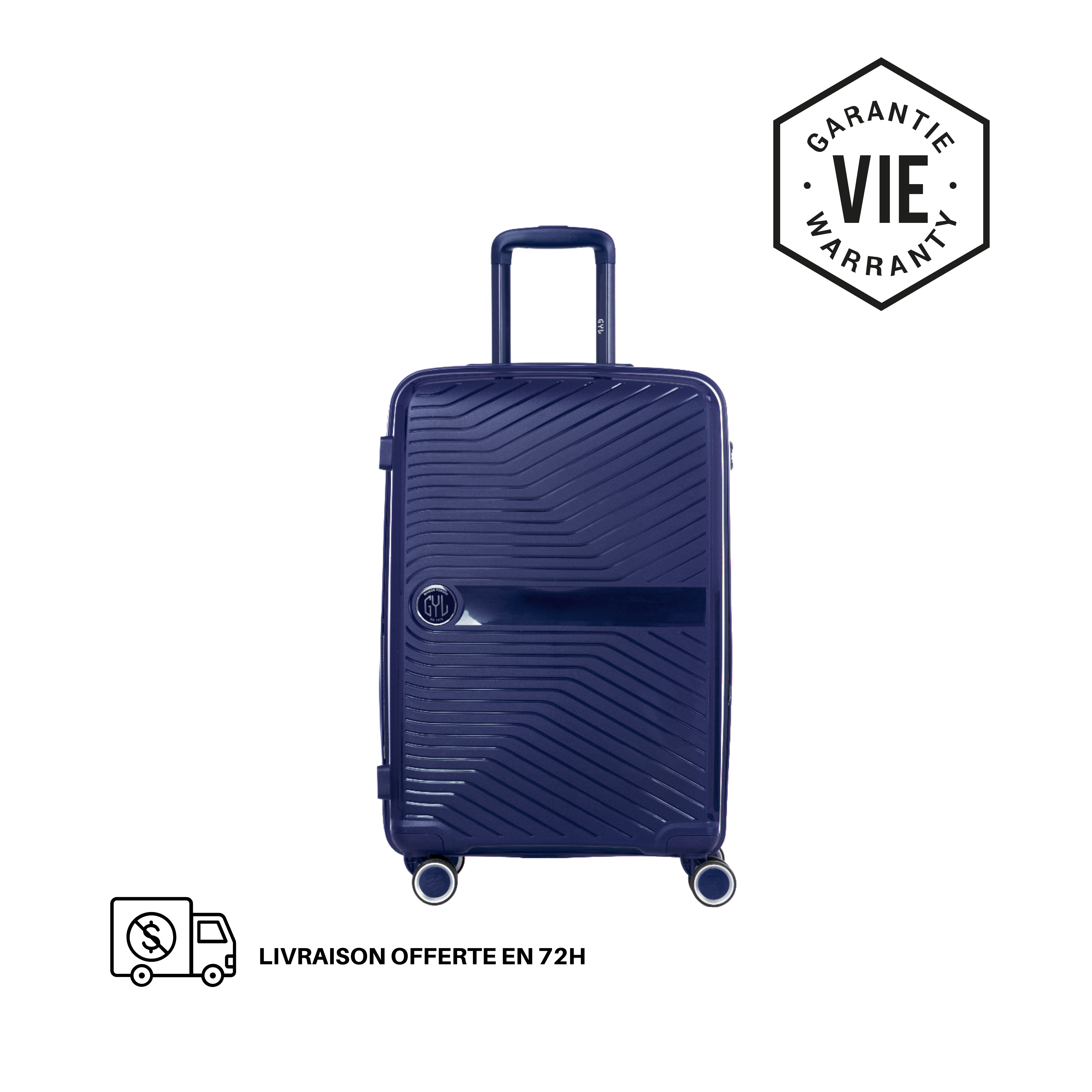 VALISE RIGIDE NAVY PP5 GRANDE (TAILLE L)