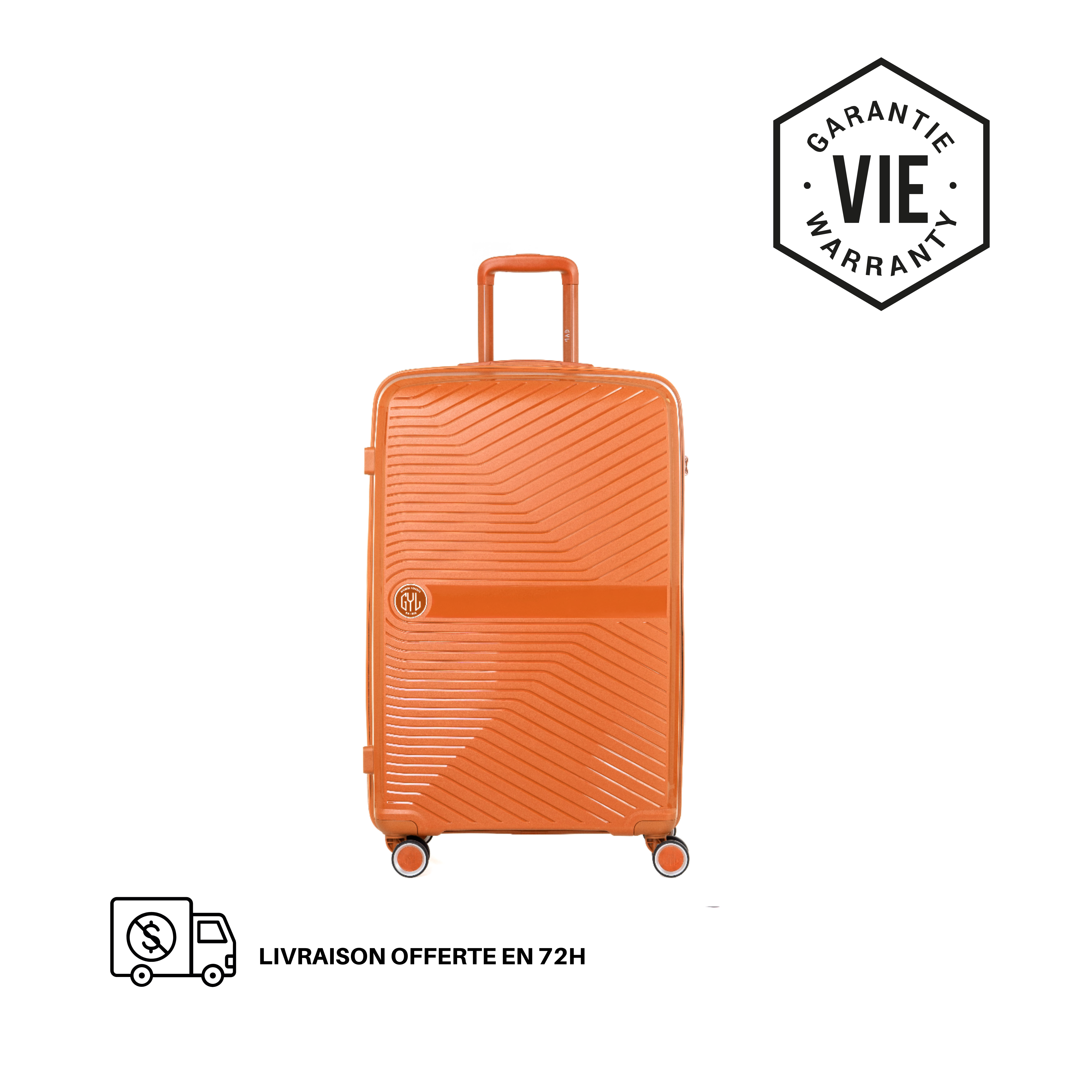 VALISE RIGIDE ORANGE PP5 CABINE (TAILLE S)