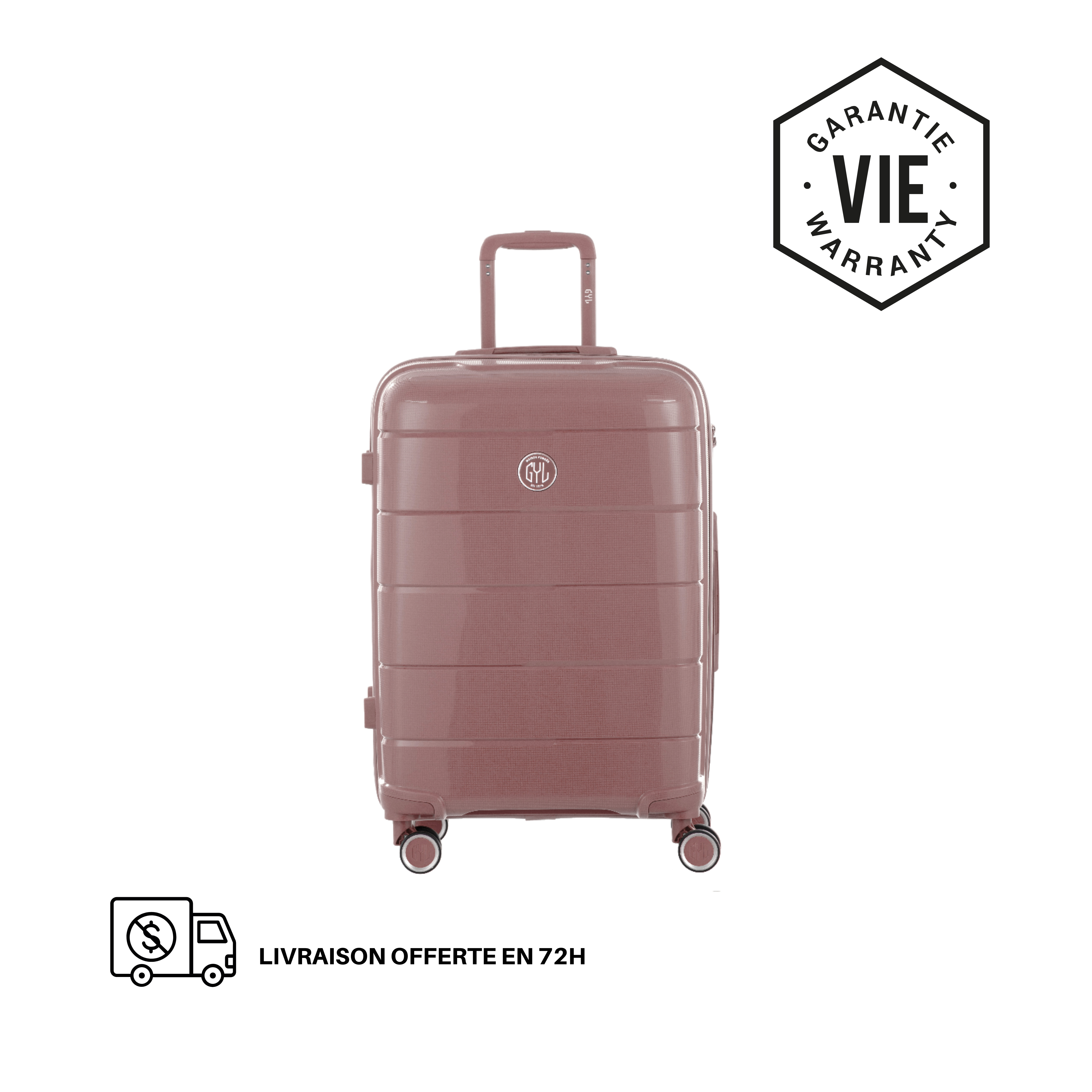 VALISE RIGIDE PINK GOLD CH3 GRANDE (TAILLE L)