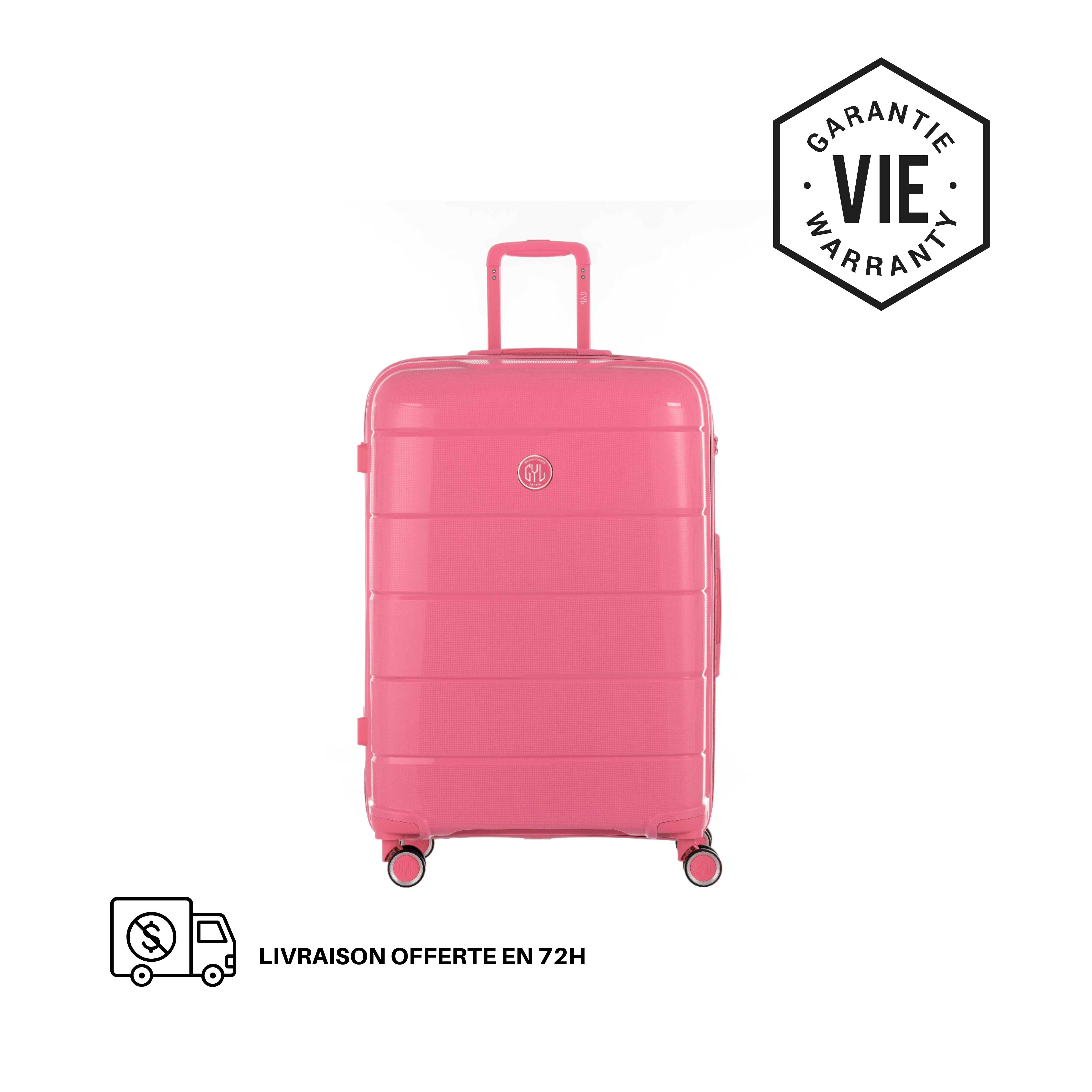 VALISE RIGIDE PINK CH3 CABINE (TAILLE S)