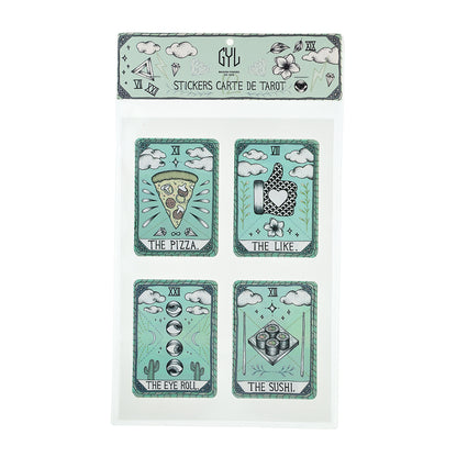 12 Stickers Cartes Tarots