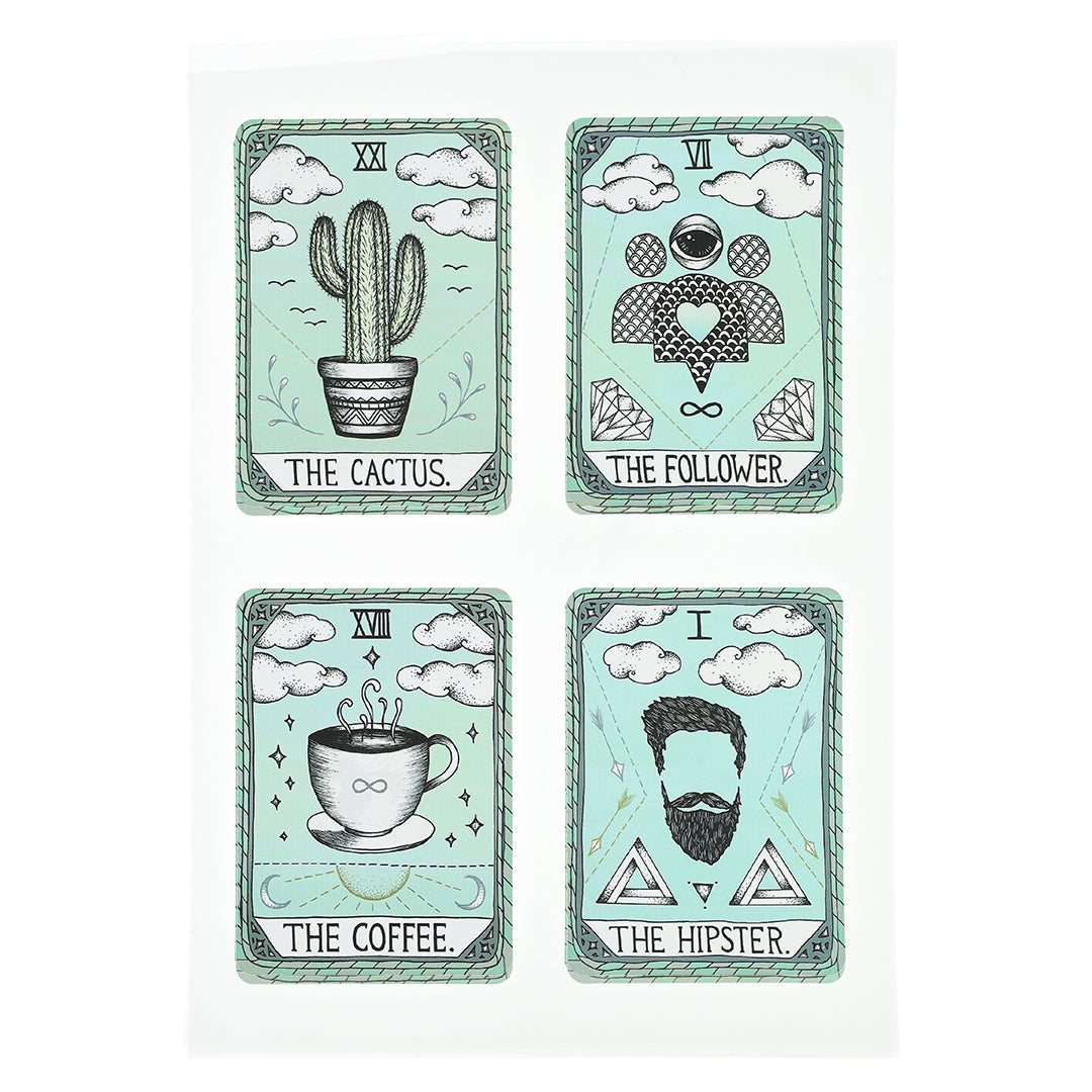 12 Stickers Cartes Tarots