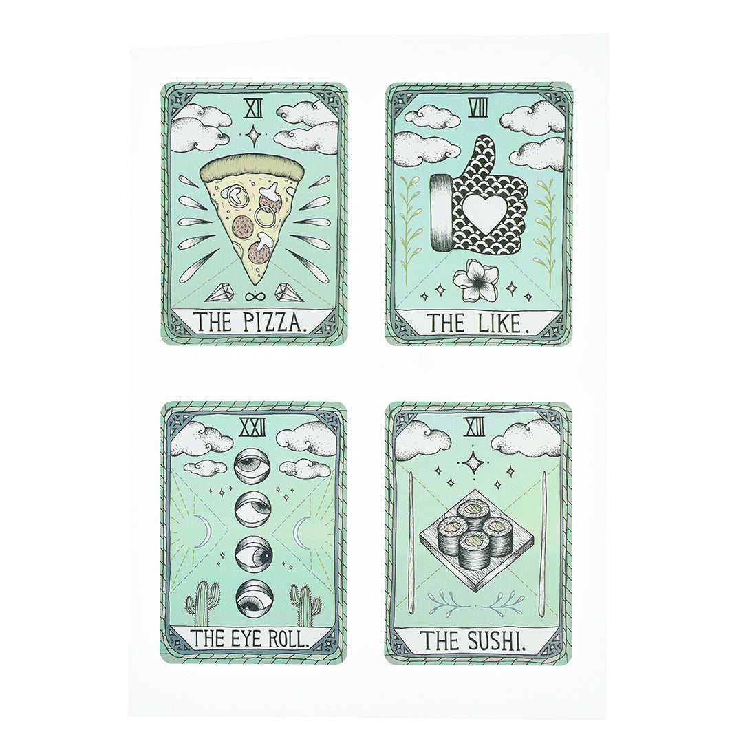 12 Stickers Cartes Tarots