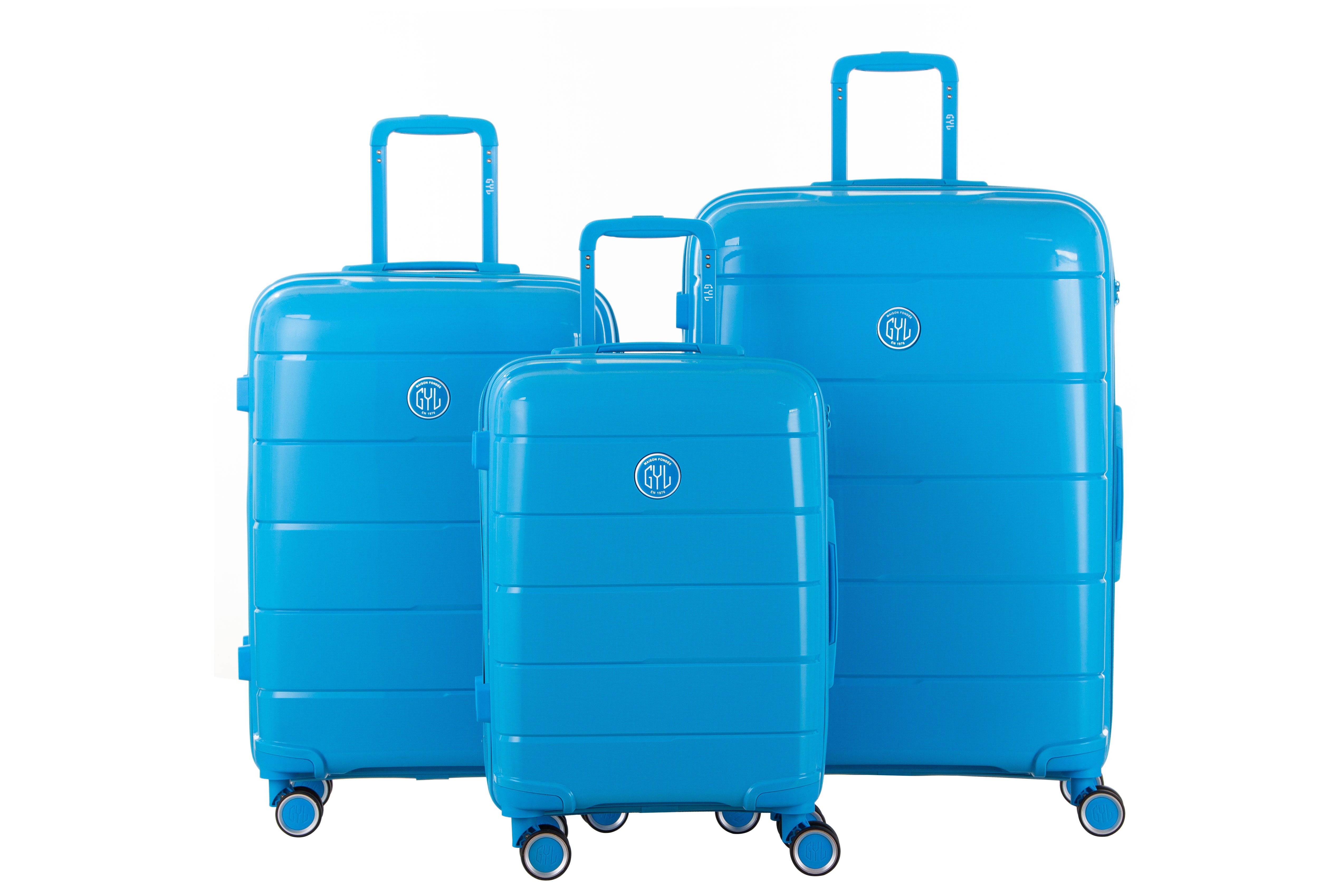 Set De 3 Valises Rigides GYL Citadine – Tailles S (55 Cm), M (65 Cm), L (75 Cm) – Polypropylène – Serrure TSA – Rouge