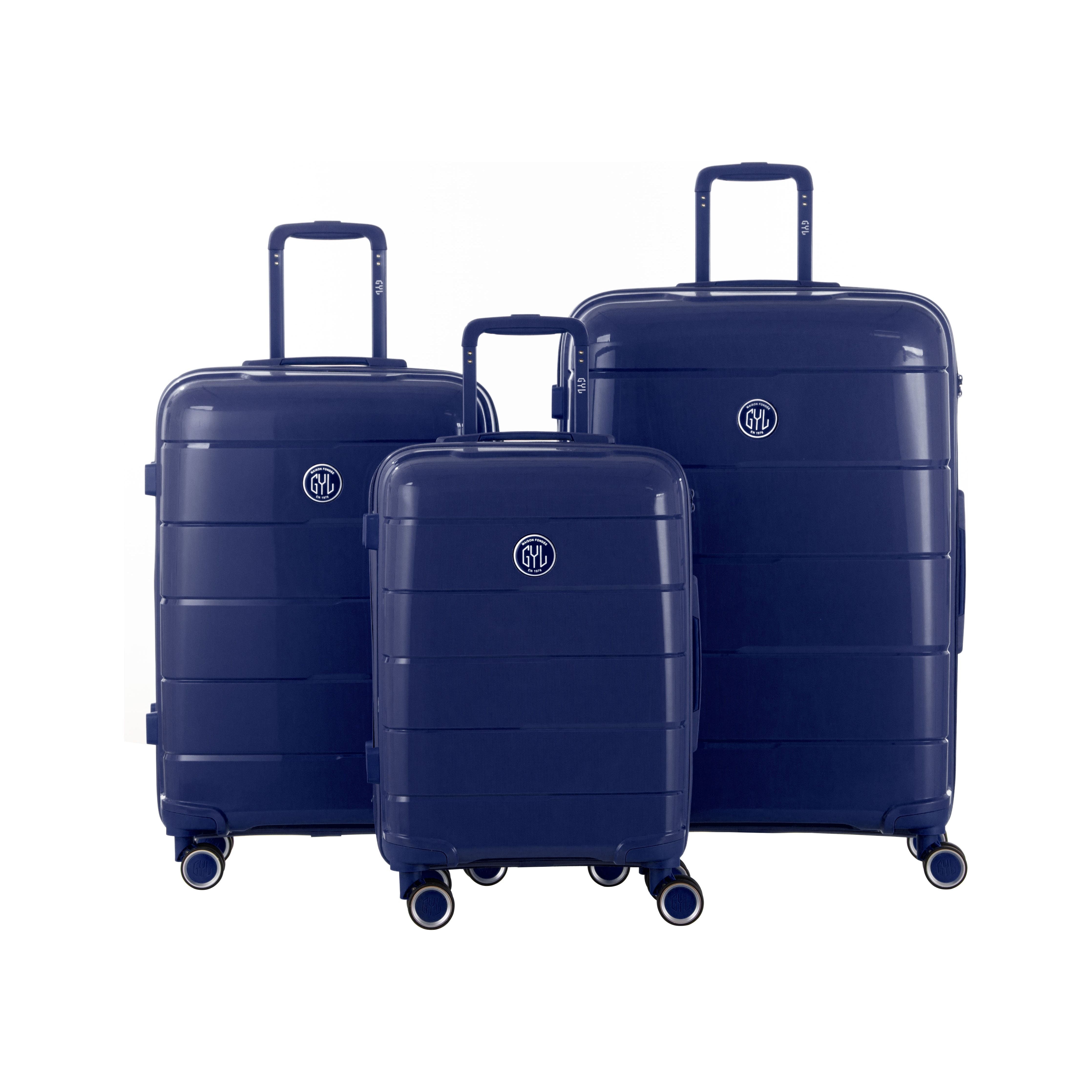 SET DE 3 VALISES RIGIDES BLUE CH3 (TAILLES S, M, L)