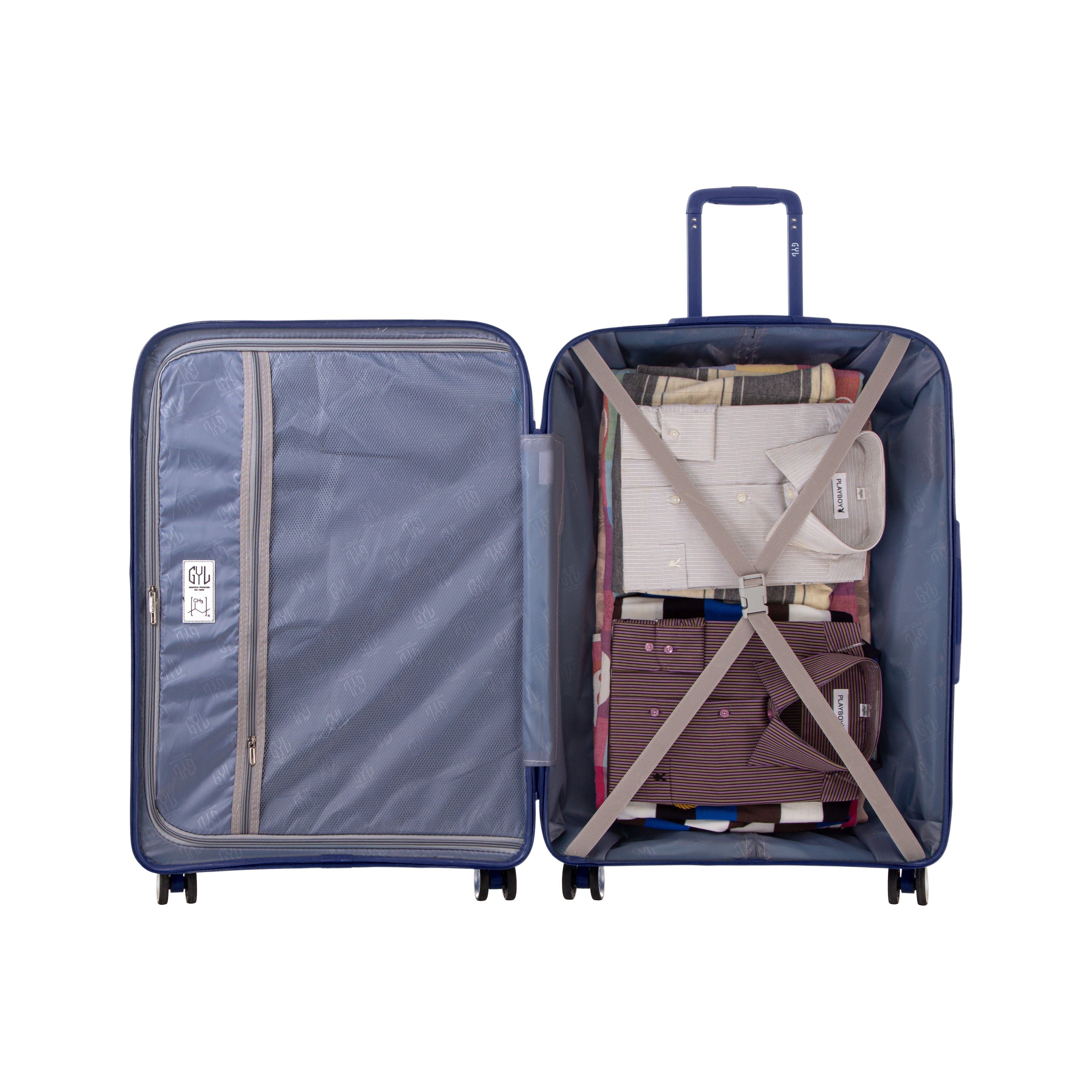 SET DE 3 VALISES RIGIDES BLUE CH3 (TAILLES S, M, L)