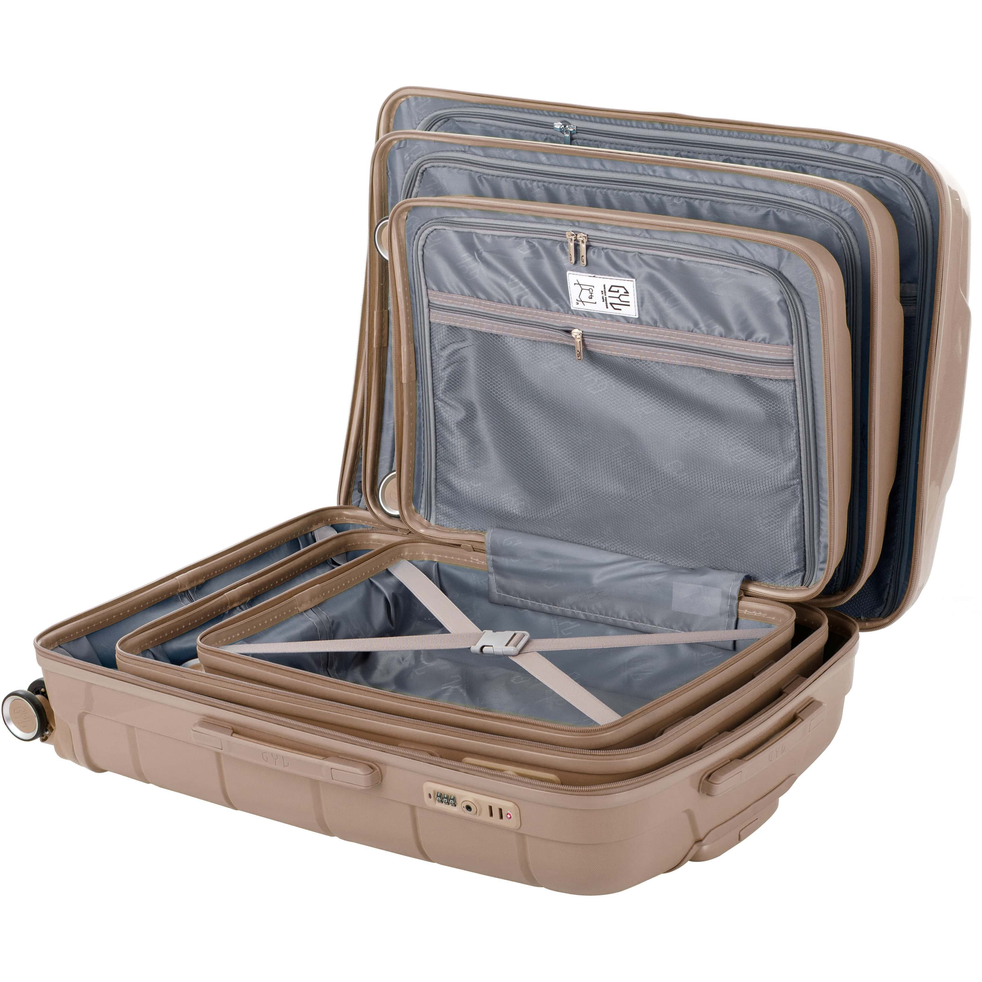 SET DE 3 VALISES RIGIDES Champagne CH3 (TAILLES S, M, L)