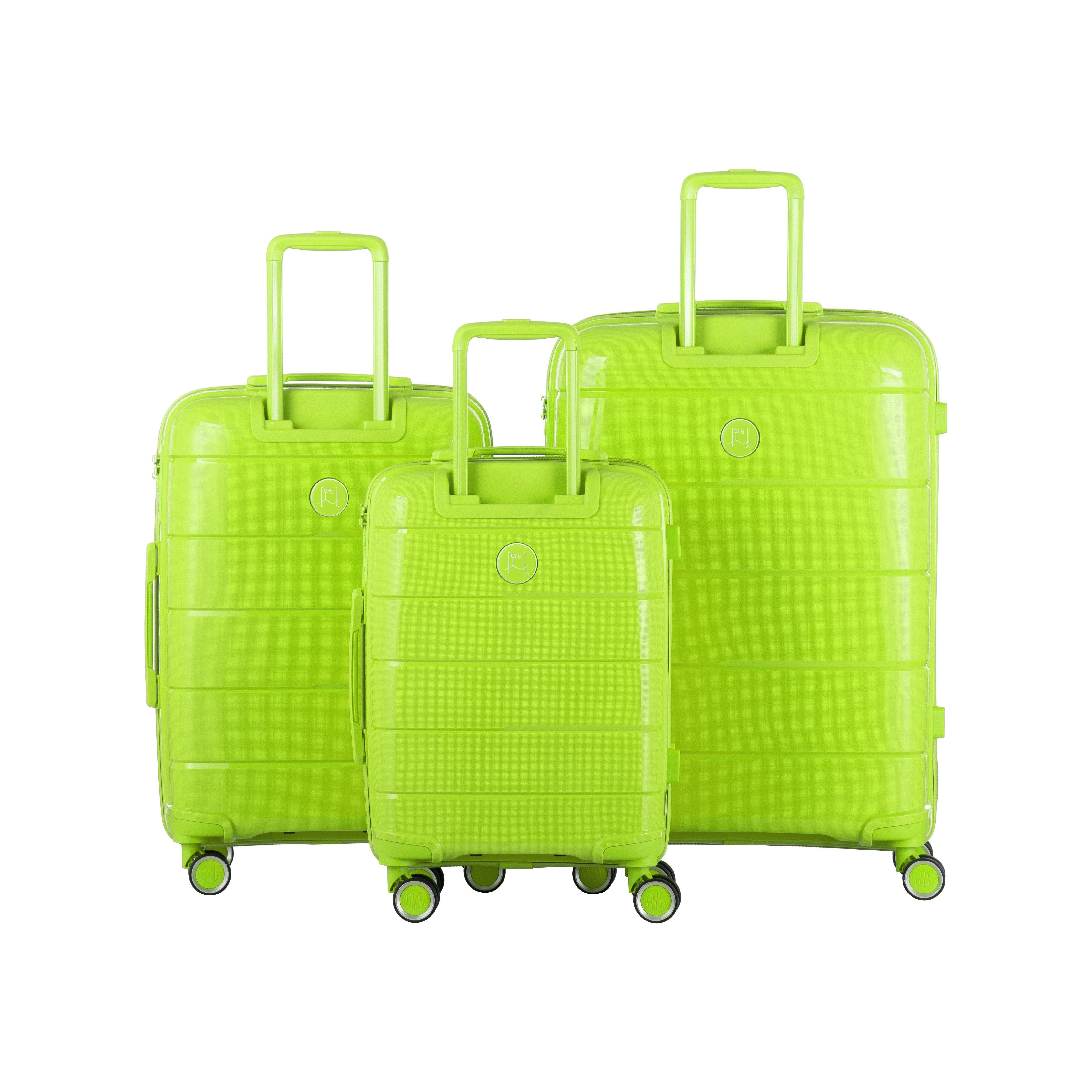 SET DE 3 VALISES RIGIDES LIME CH3 (TAILLES S, M, L)