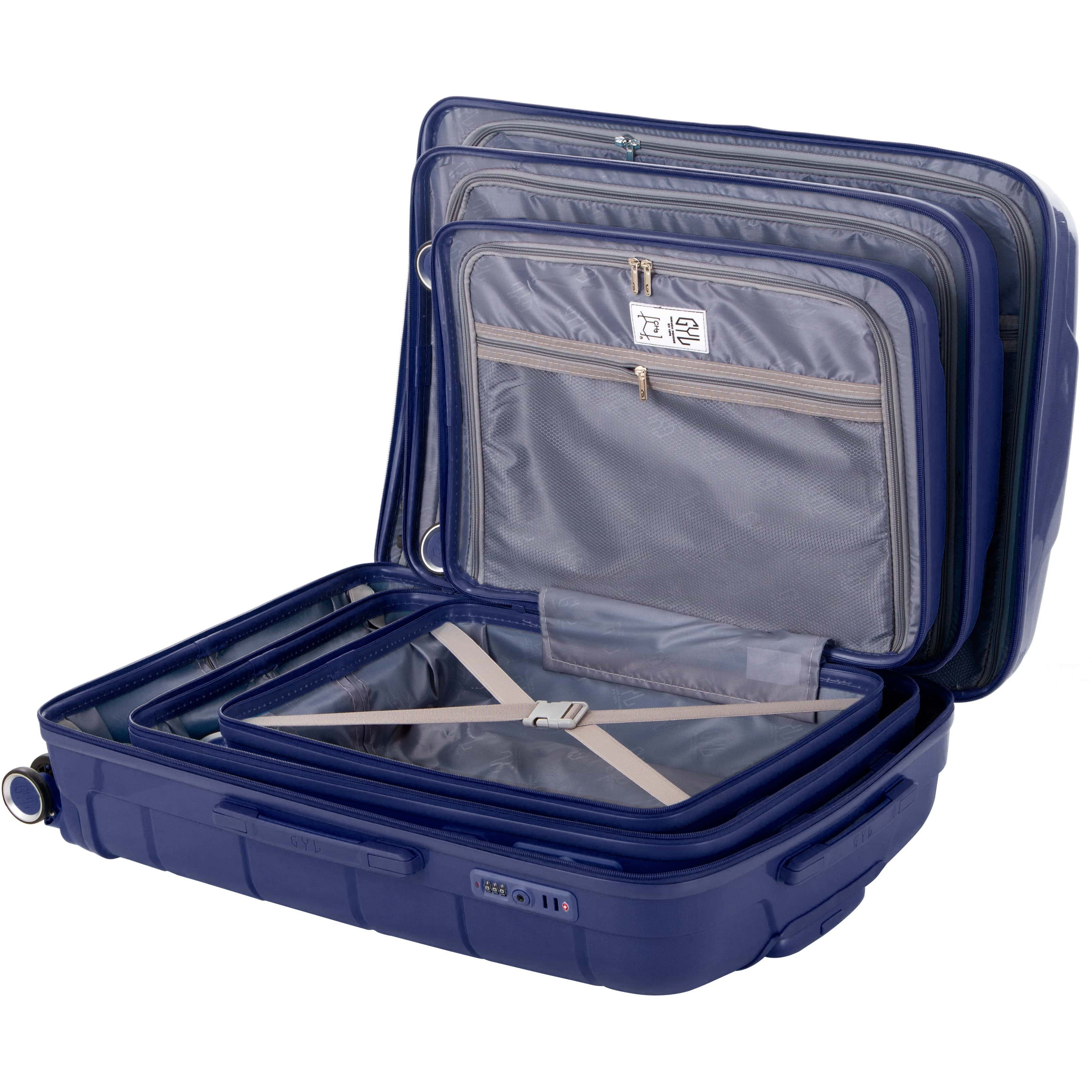 SET DE 3 VALISES RIGIDES Navy CH3 (TAILLES S, M, L)