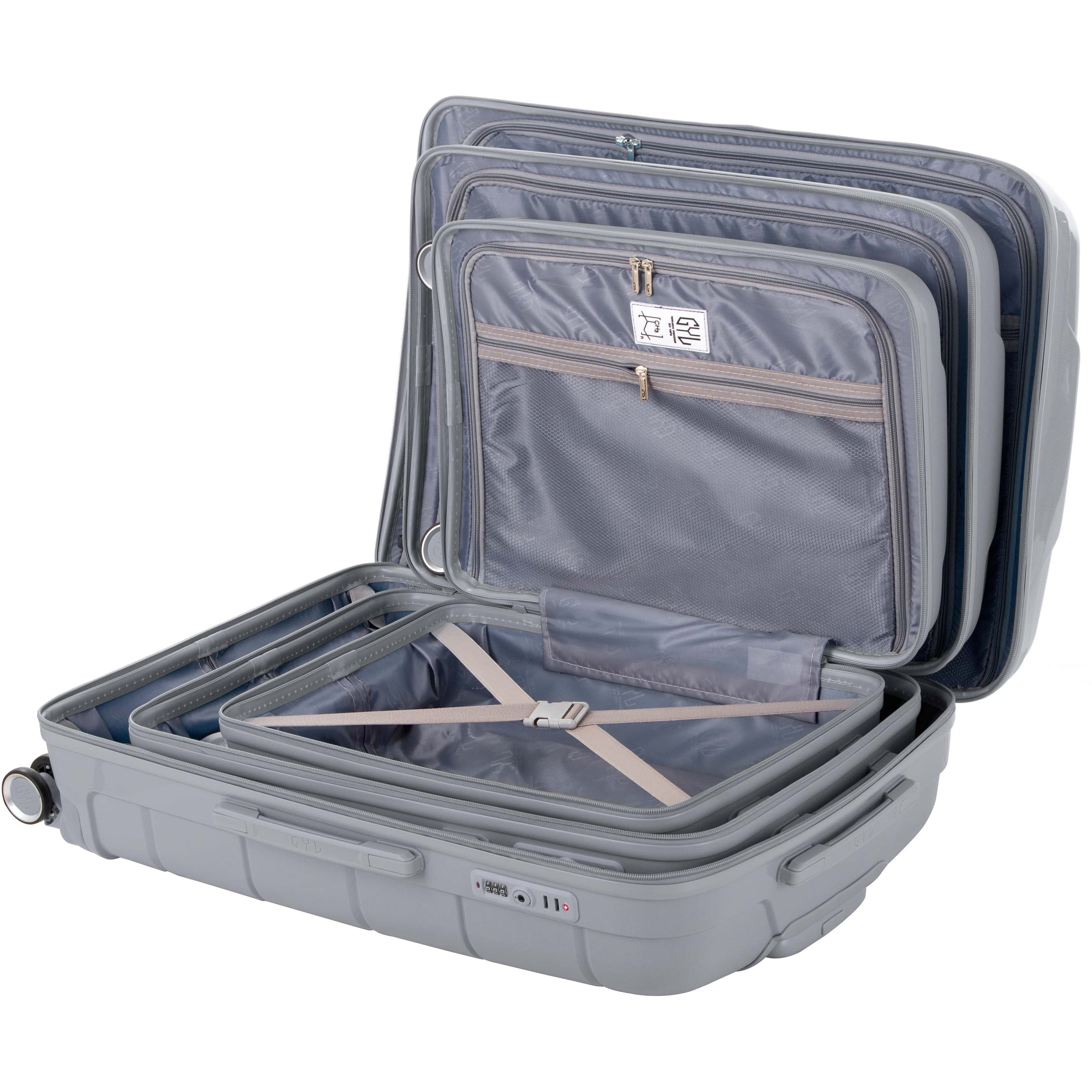 SET DE 3 VALISES RIGIDES Silver CH3 (TAILLES S, M, L)