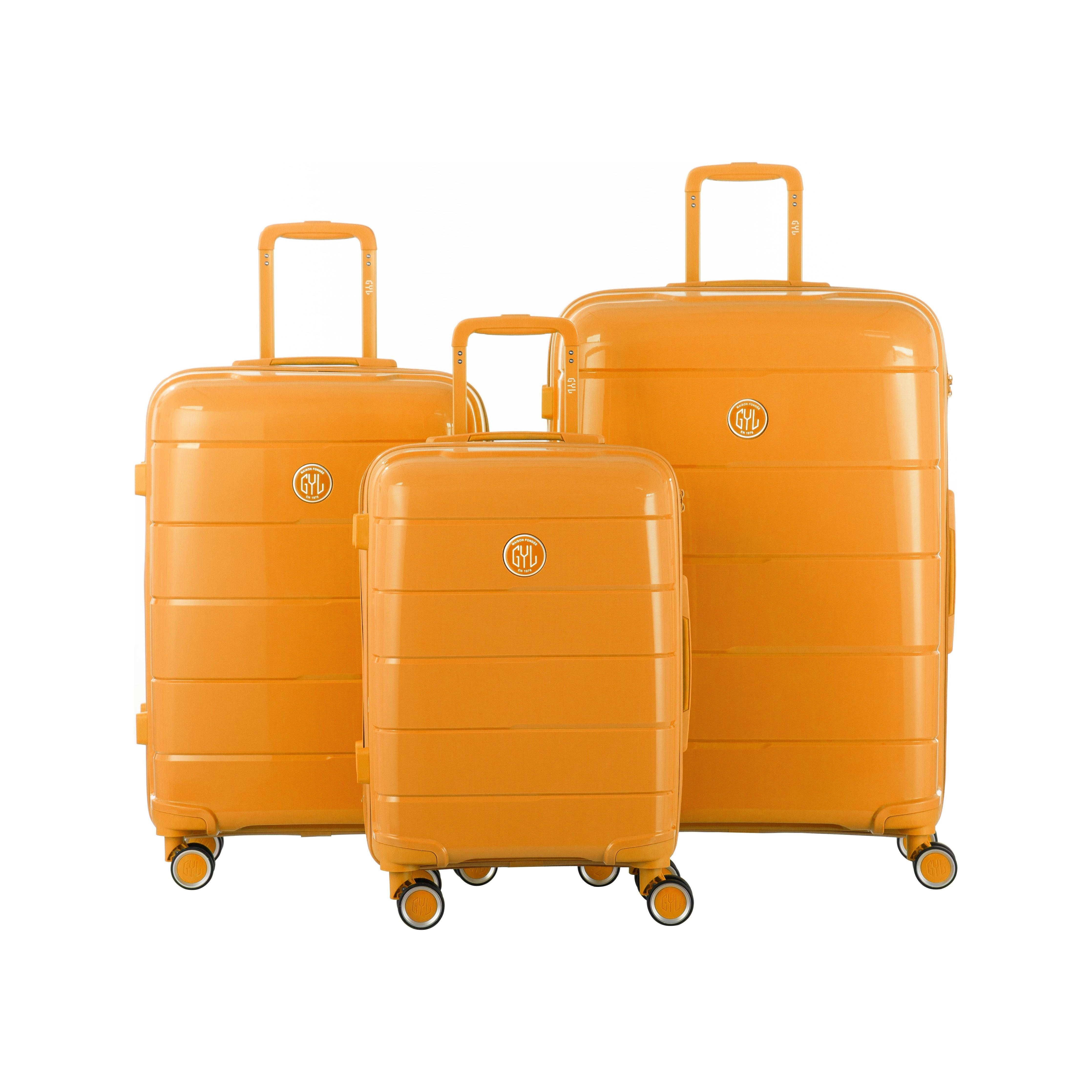 SET DE 3 VALISES RIGIDES DARK YELLOW CH3 (TAILLES S, M, L)