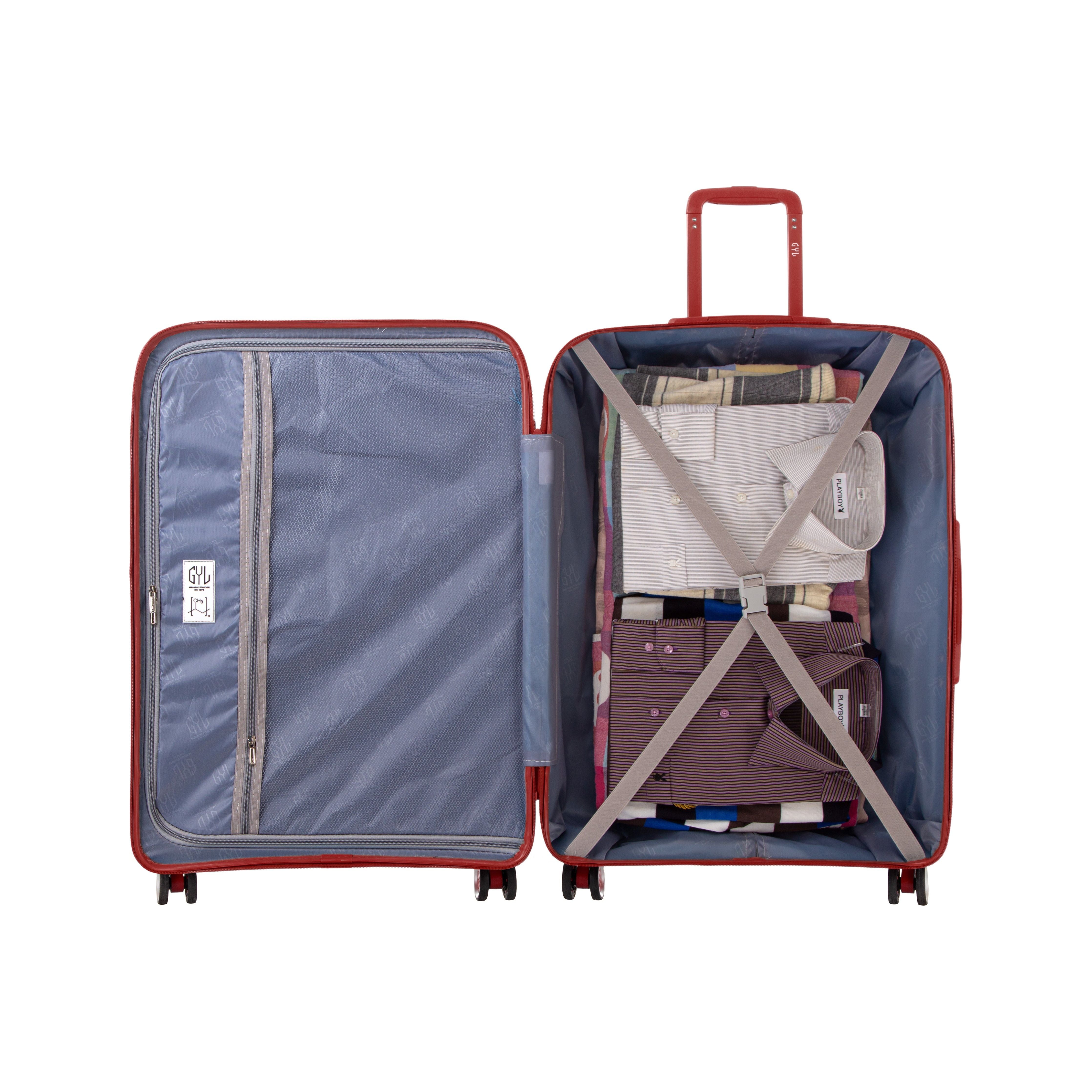 VALISE RIGIDE DARK RED CH3 GRANDE (TAILLE L)