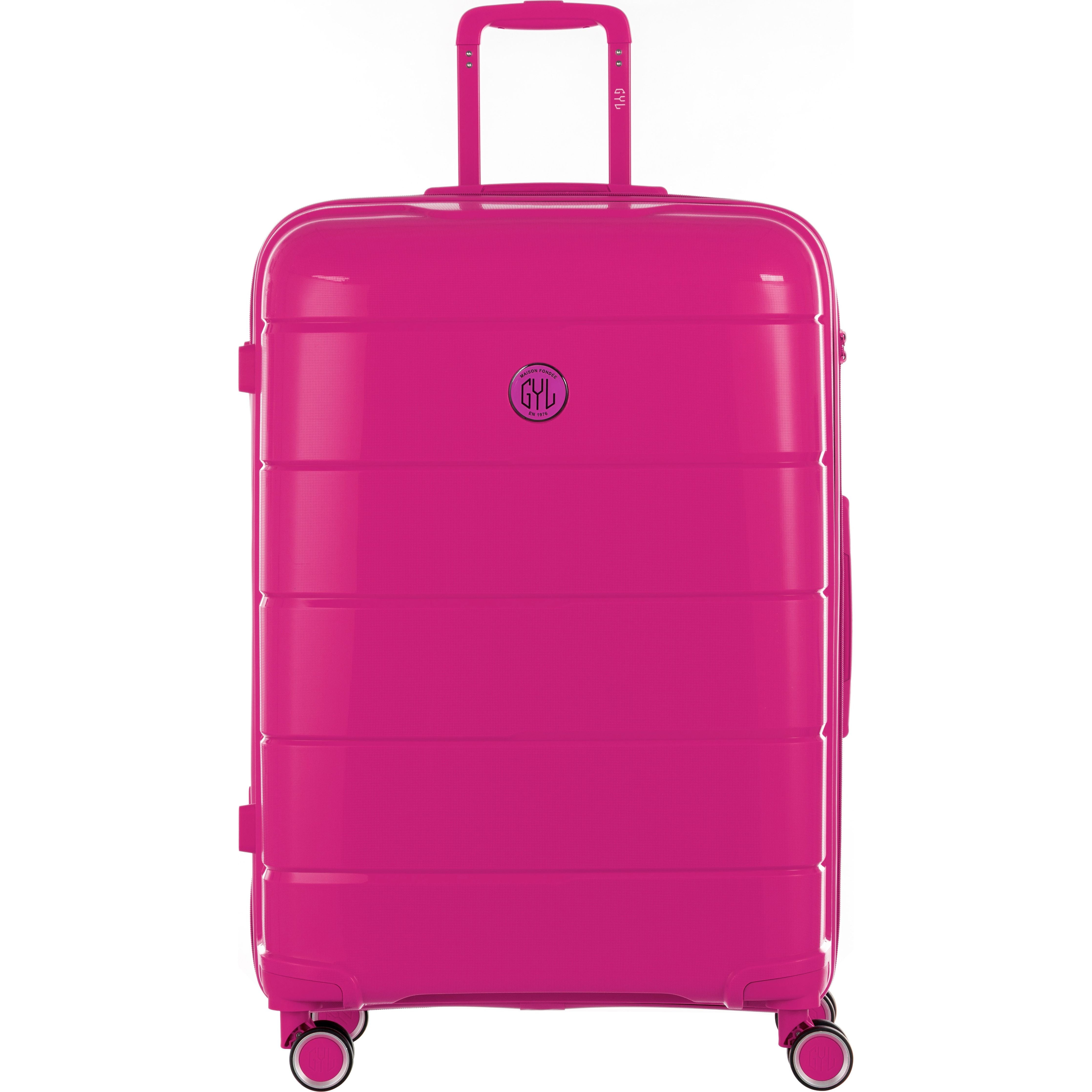 VALISE RIGIDE FUSHIA CH3 GRANDE (TAILLE L)