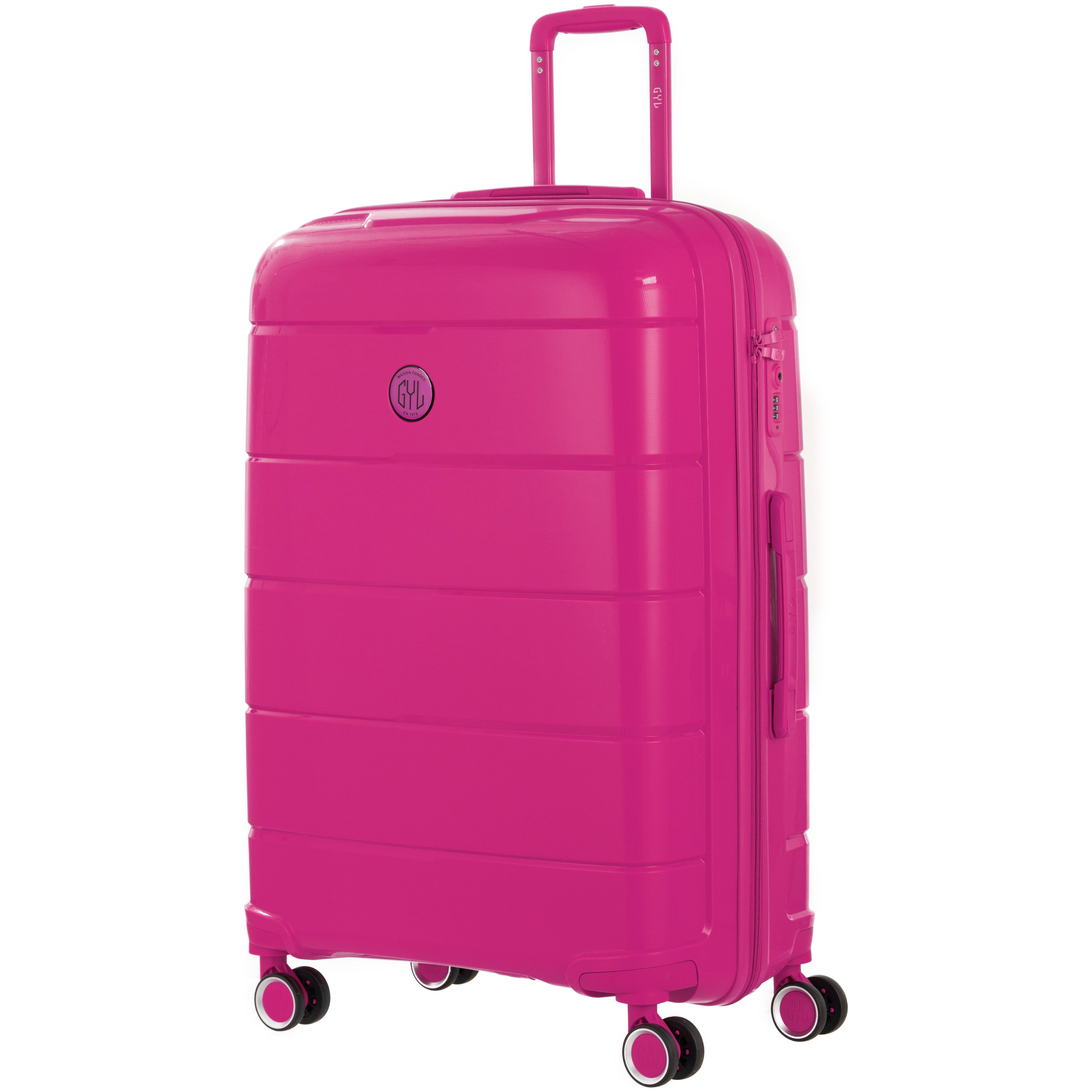 VALISE RIGIDE FUSHIA CH3 GRANDE (TAILLE L)