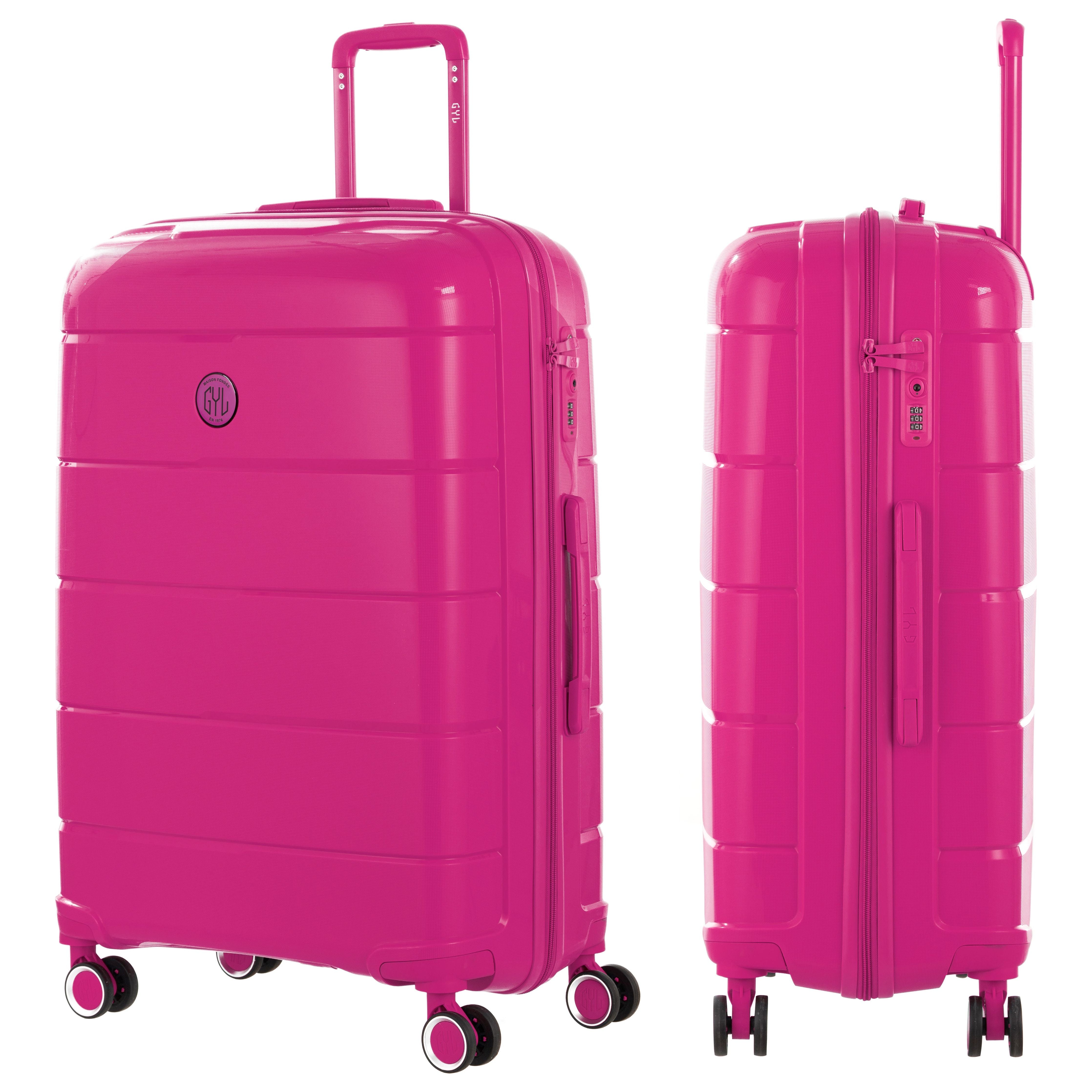 VALISE RIGIDE FUSHIA CH3 GRANDE (TAILLE L)