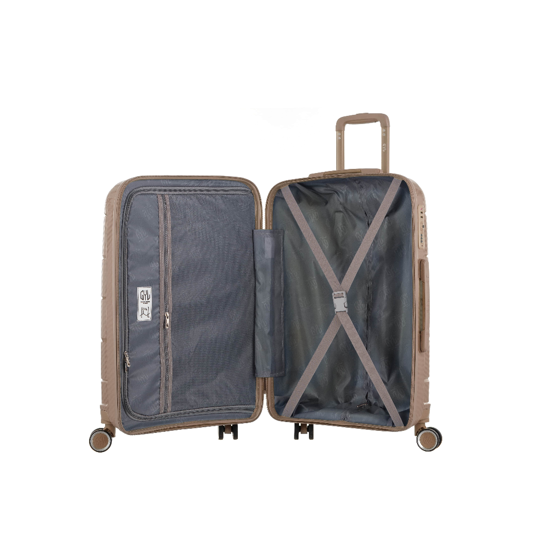 VALISE RIGIDE CHAMPAGNE CH3 CABINE (TAILLE S)