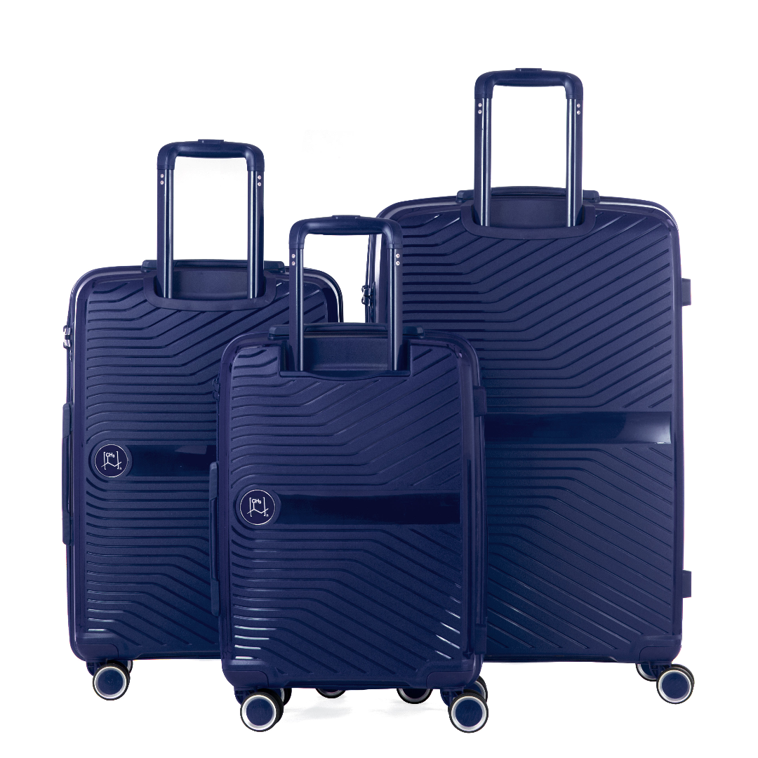 SET DE 3 VALISES RIGIDES Navy PP5 (TAILLES S, M, L)