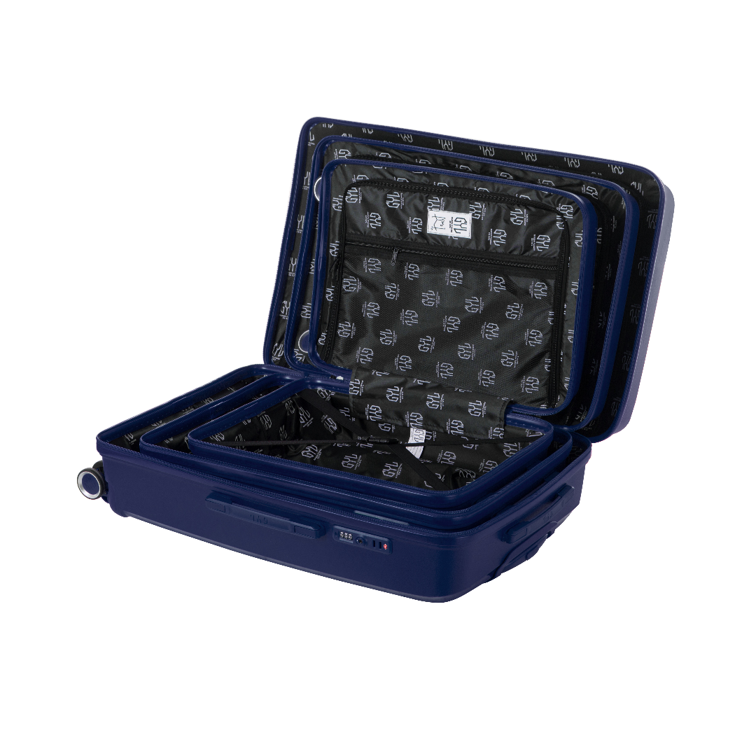 SET DE 3 VALISES RIGIDES Navy PP5 (TAILLES S, M, L)