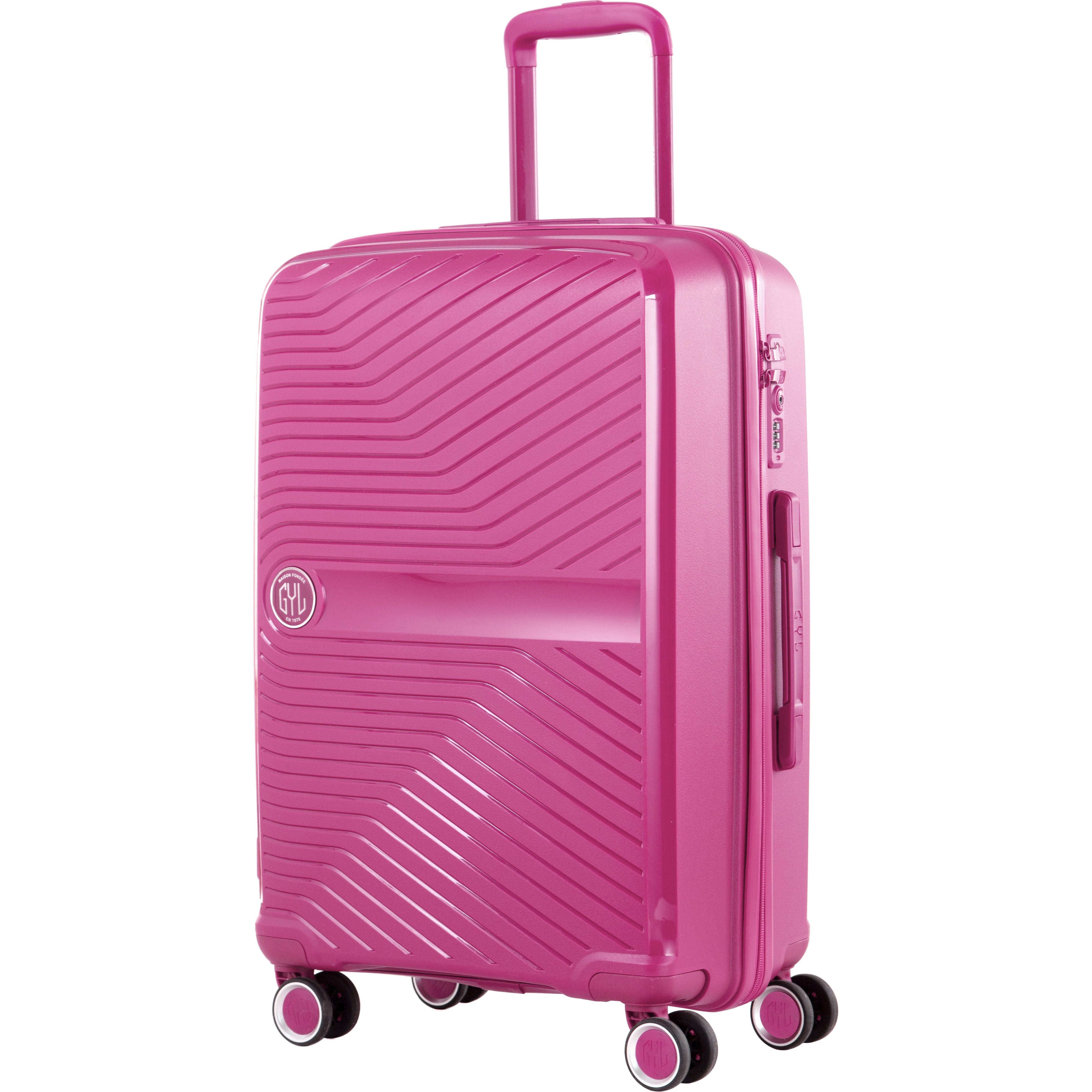 VALISE RIGIDE FUSHIA PP5 MOYENNE (TAILLE M)