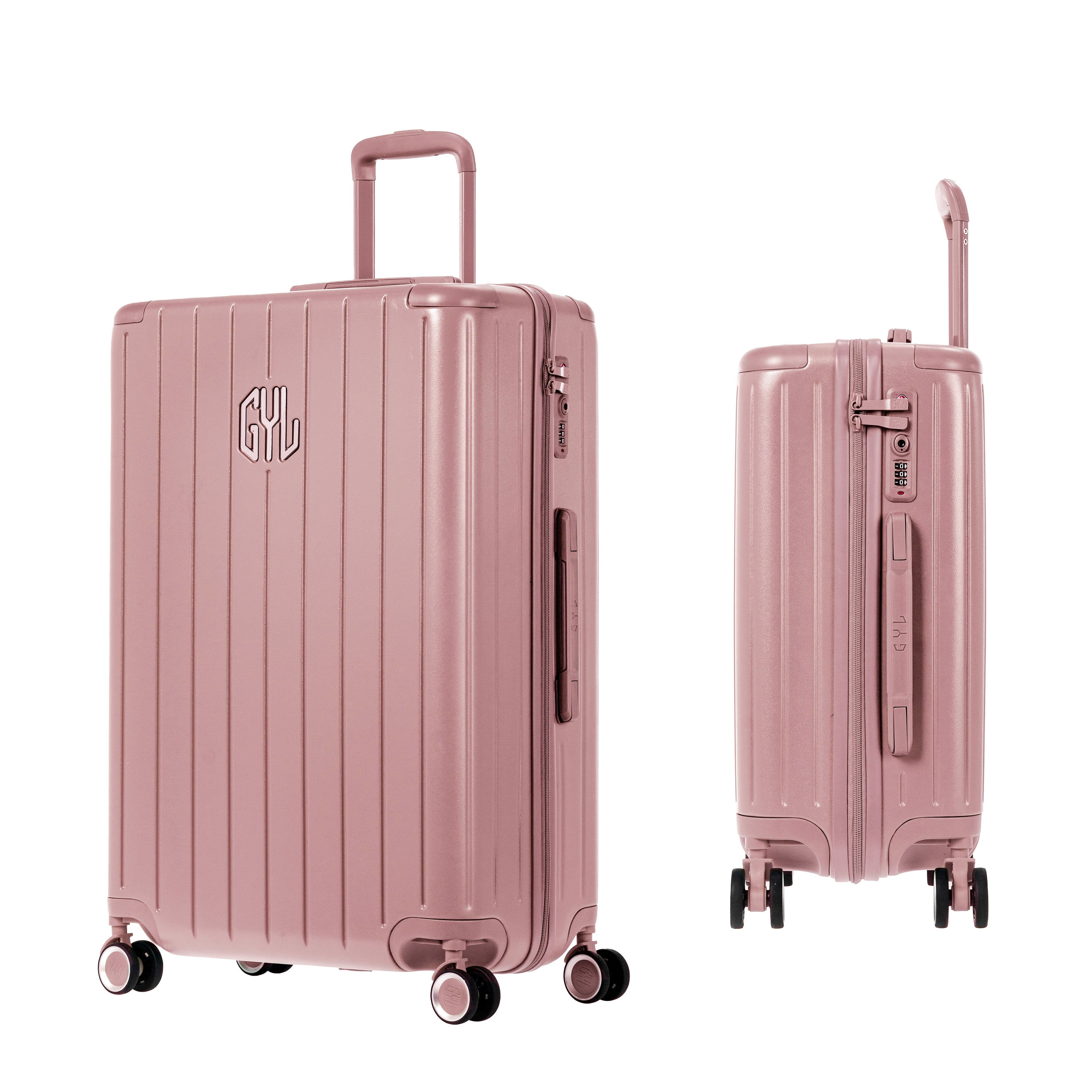 SET DE 2: VALISES RIGIDES PINK GOLD FE204 (TAILLE S,M)