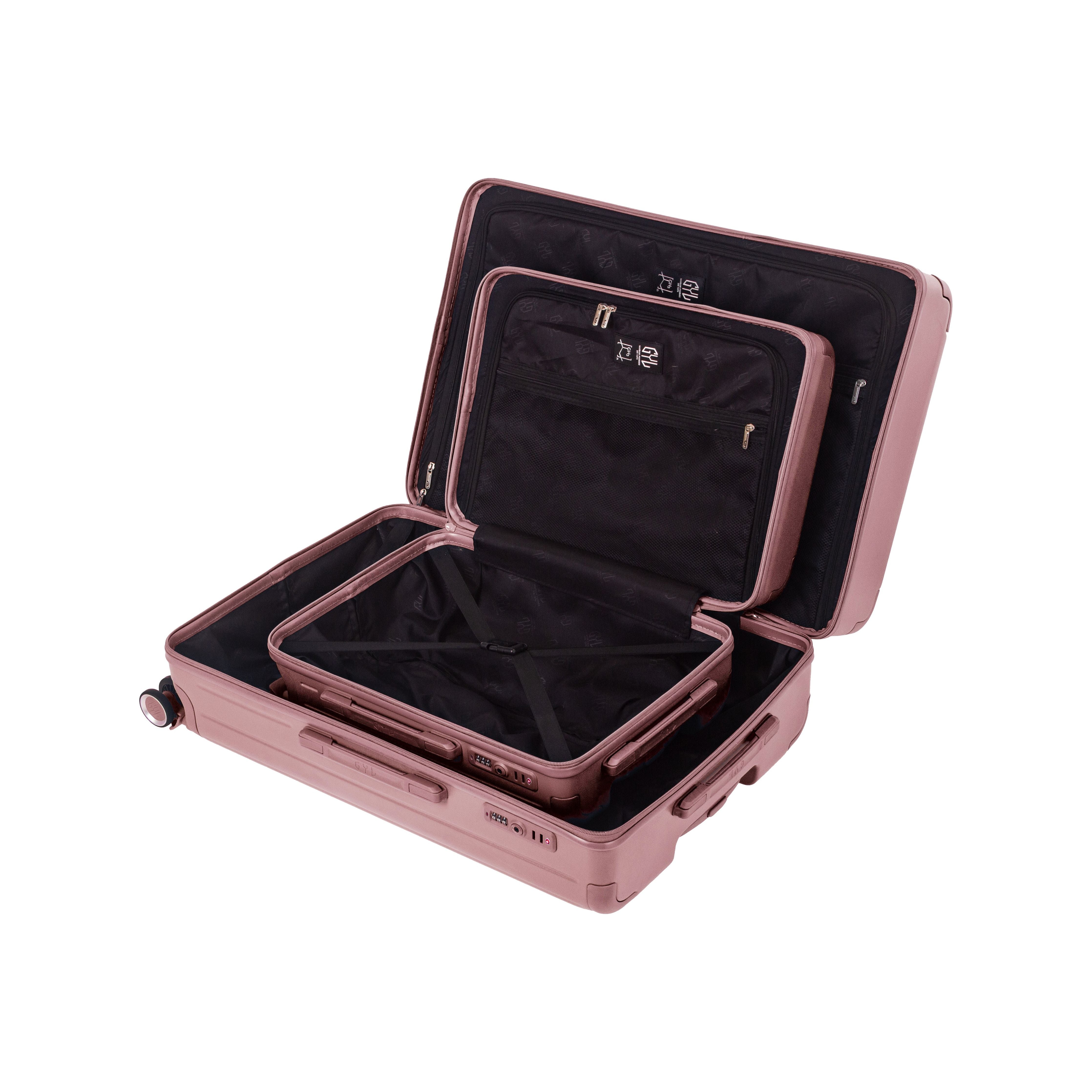 SET DE 2: VALISES RIGIDES PINK GOLD FE204 (TAILLE S,M)