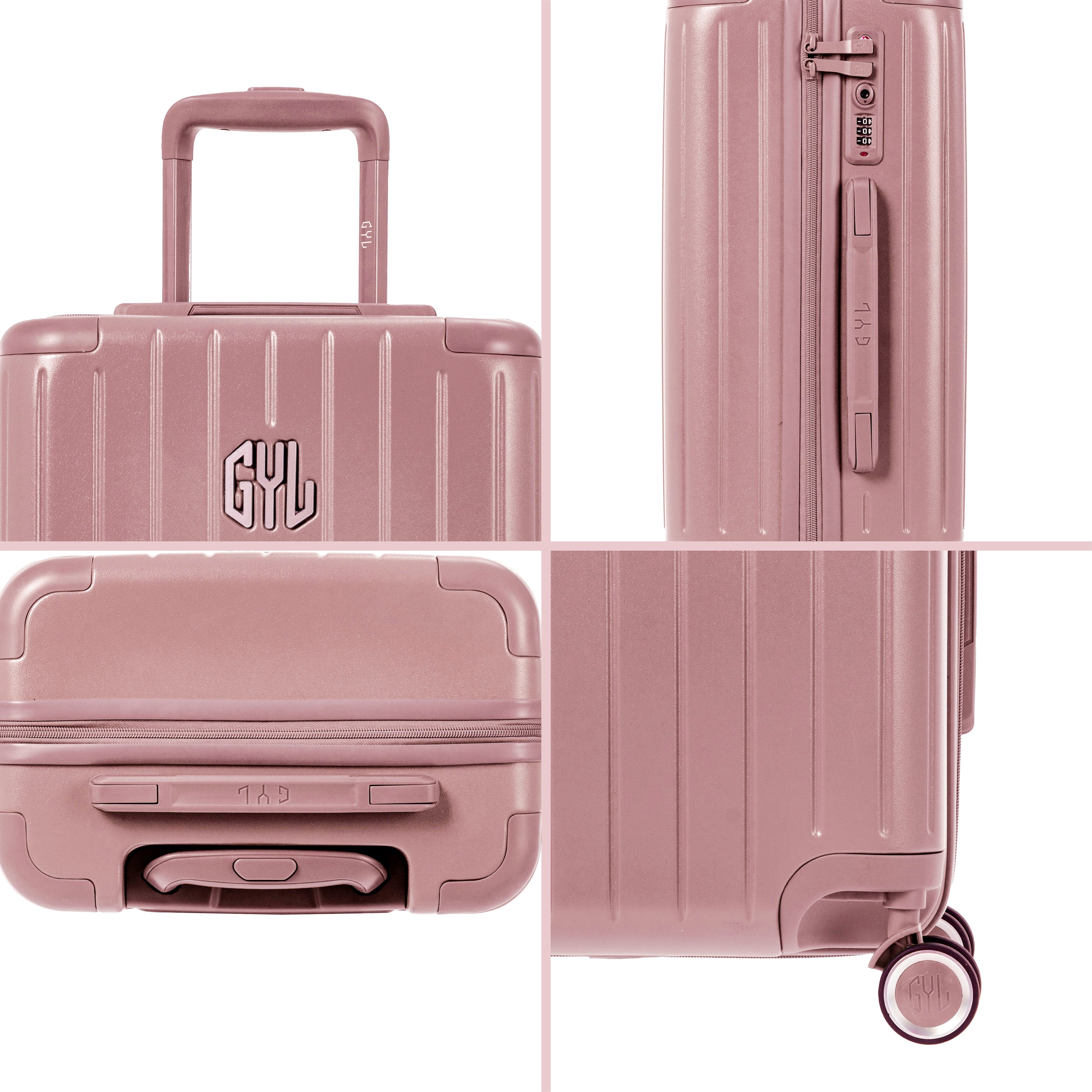 SET DE 2: VALISES RIGIDES PINK GOLD FE204 (TAILLE S,M)