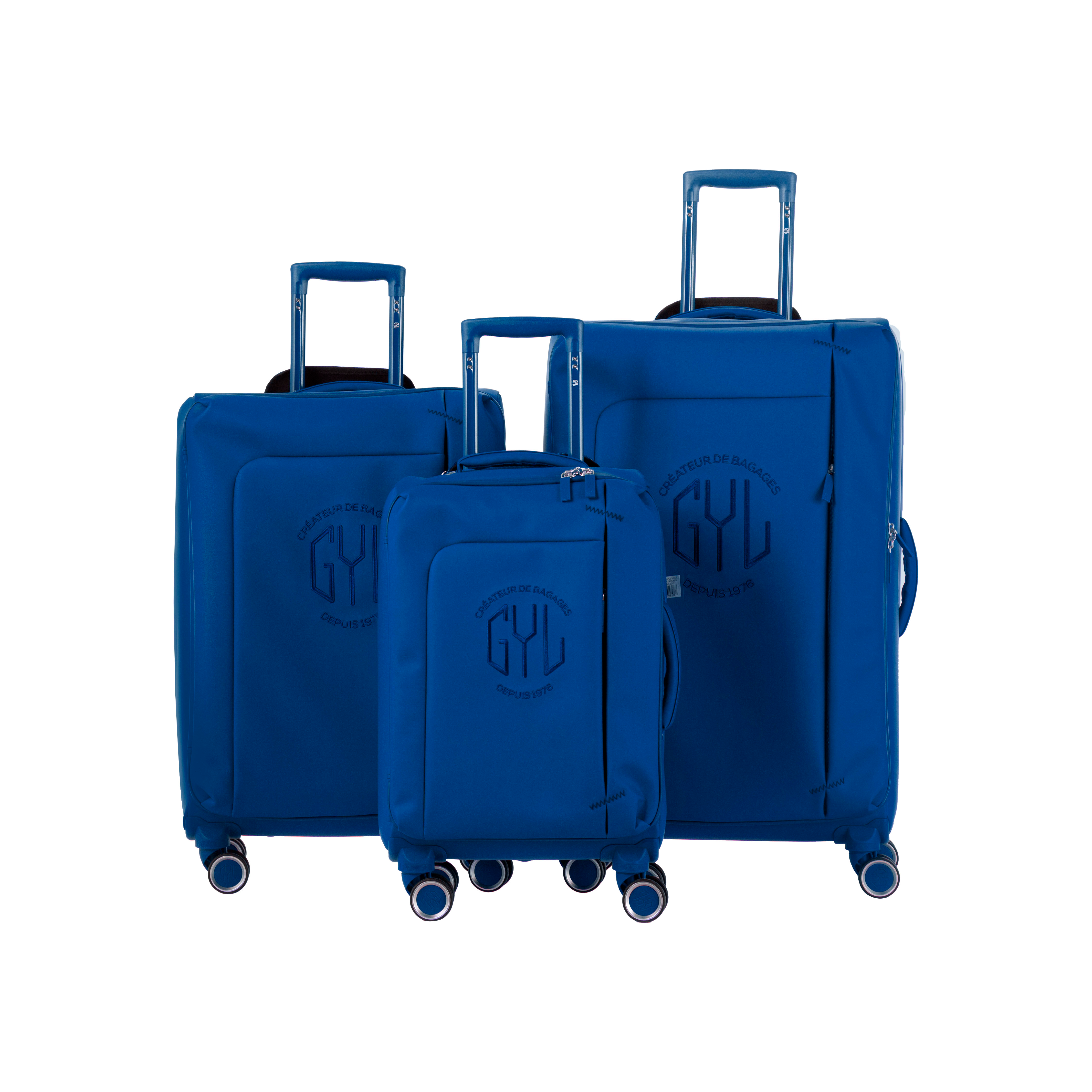 SET DE 3 VALISES SOUPLES BLUE NAP (TAILLES S, M, L)