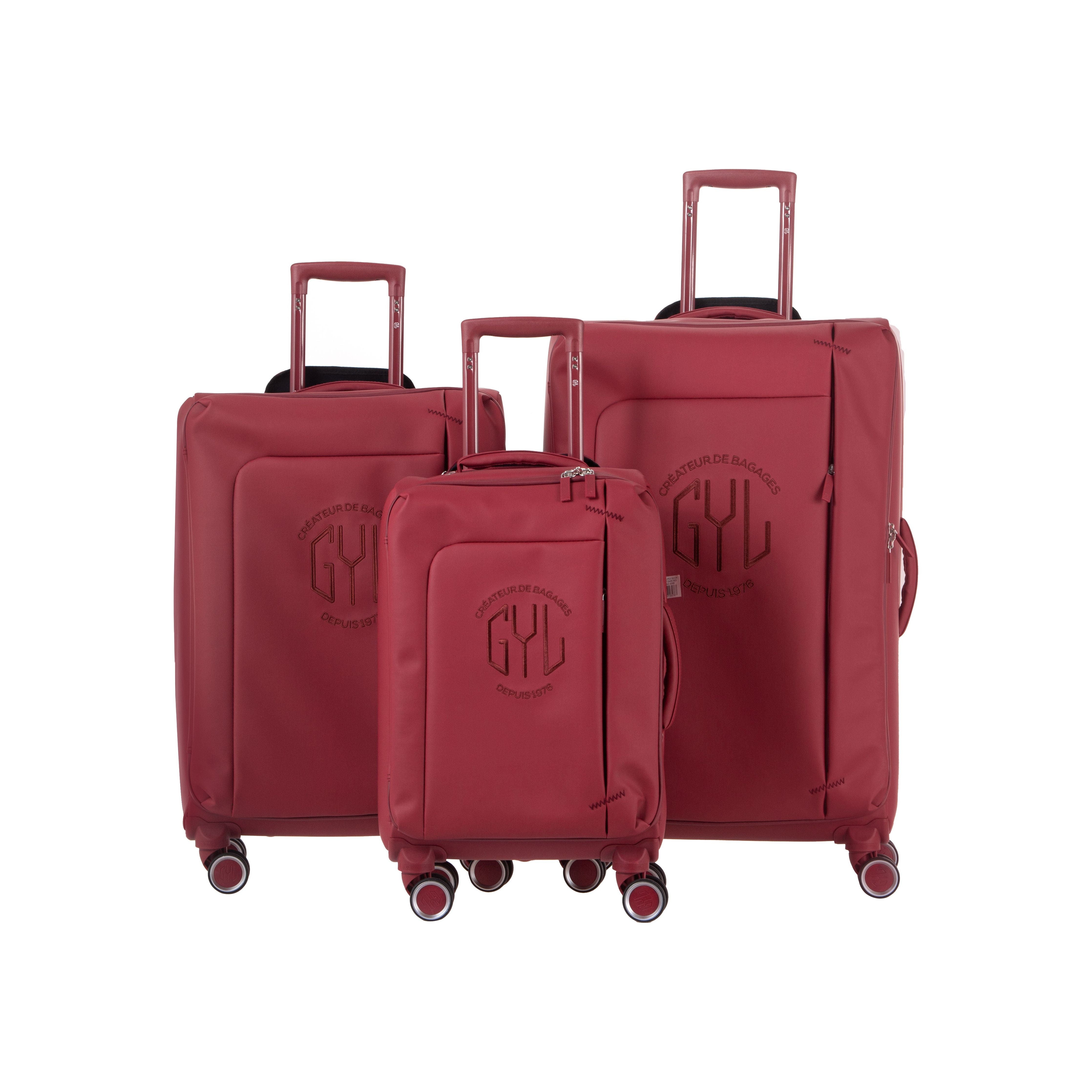 SET DE 3 VALISES SOUPLES DARK RED NAP (TAILLES S, M, L)