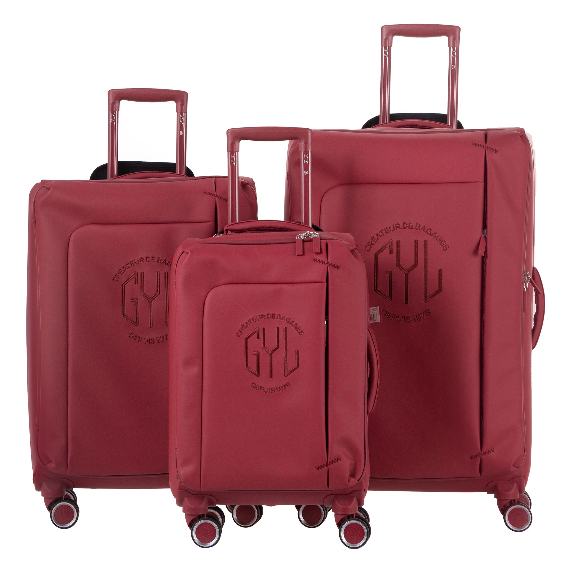 Set de 3 valises dark red NAP