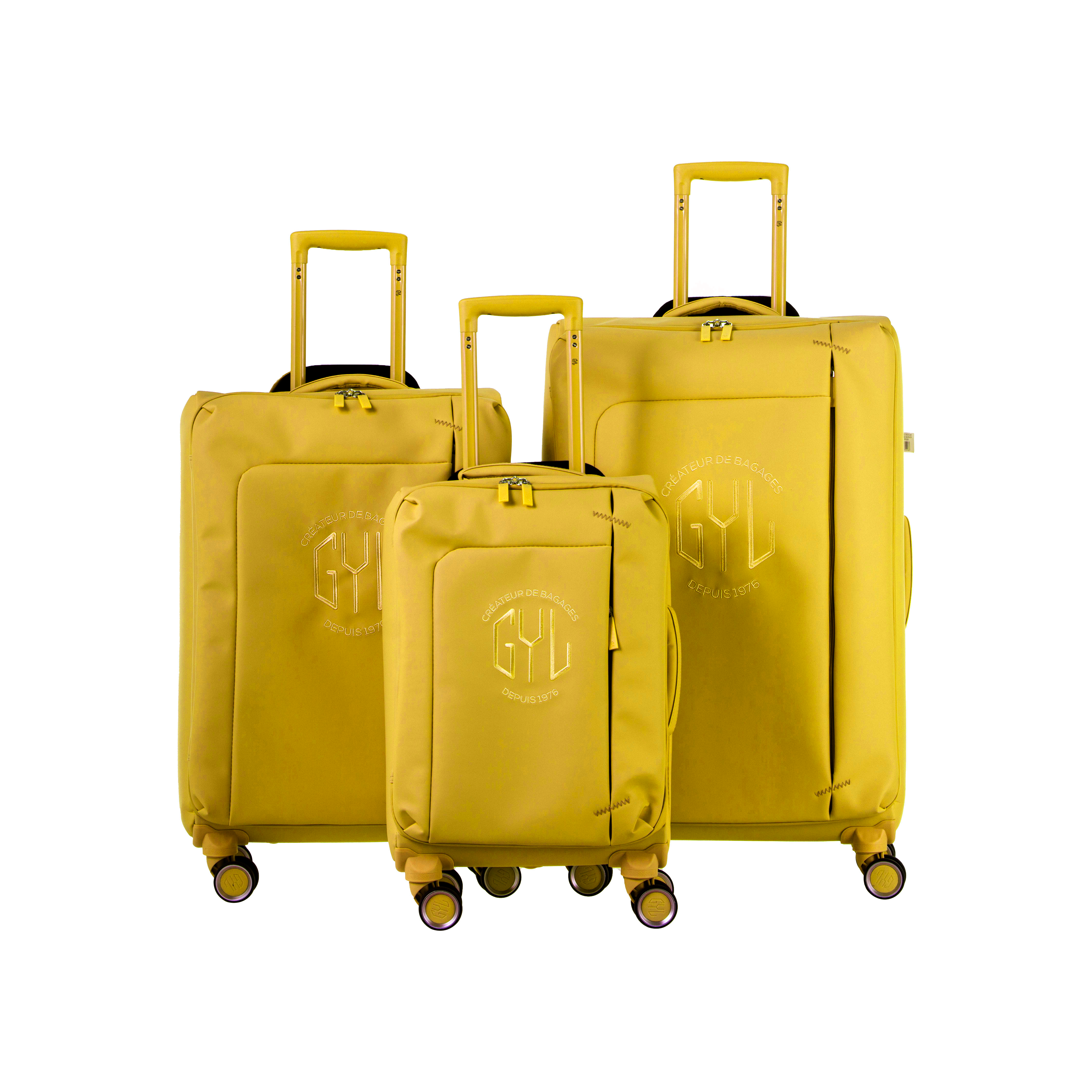 SET DE 3 VALISES SOUPLES DARK YELLOW NAP (TAILLES S, M, L)