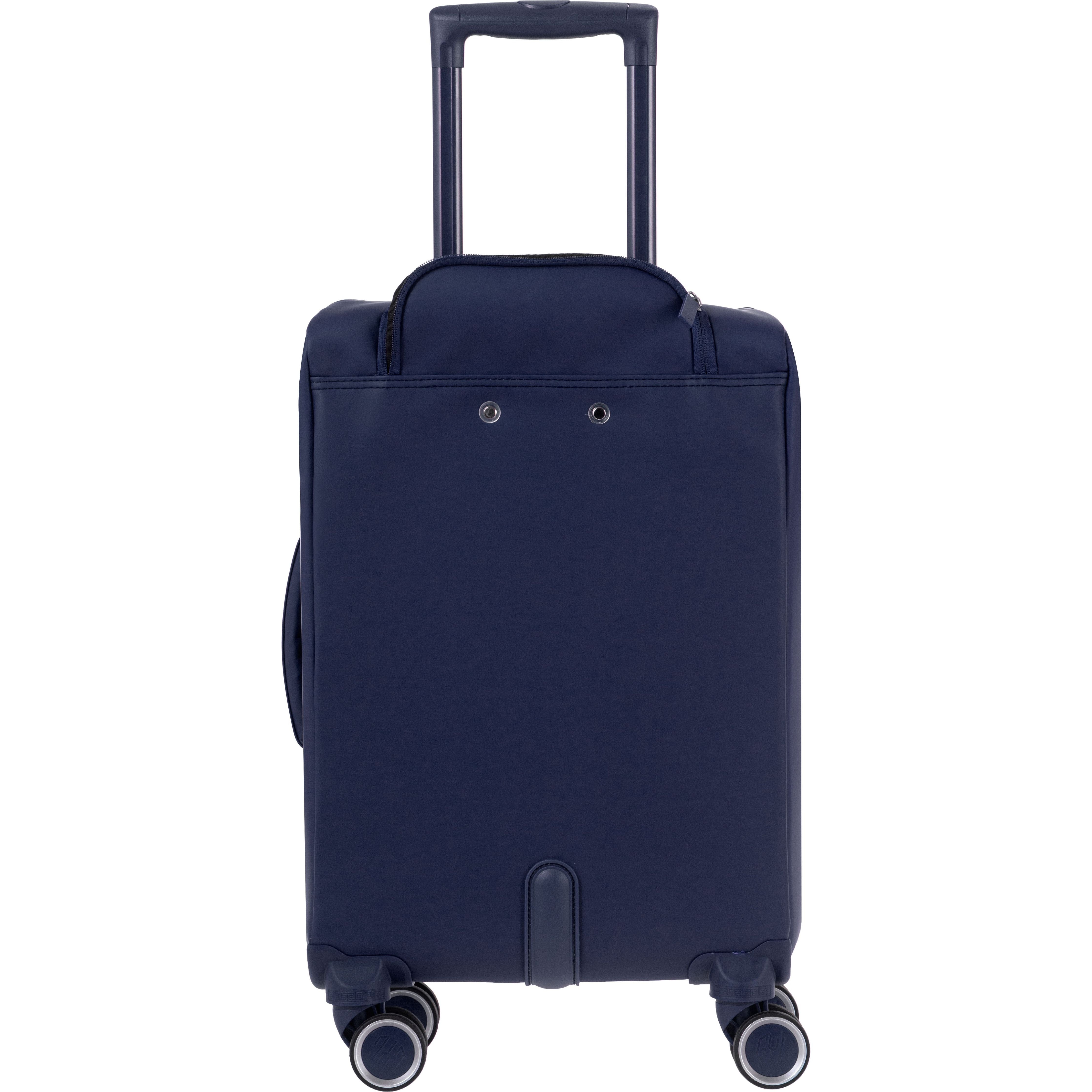 Vue arrière de la valise cabine navy.