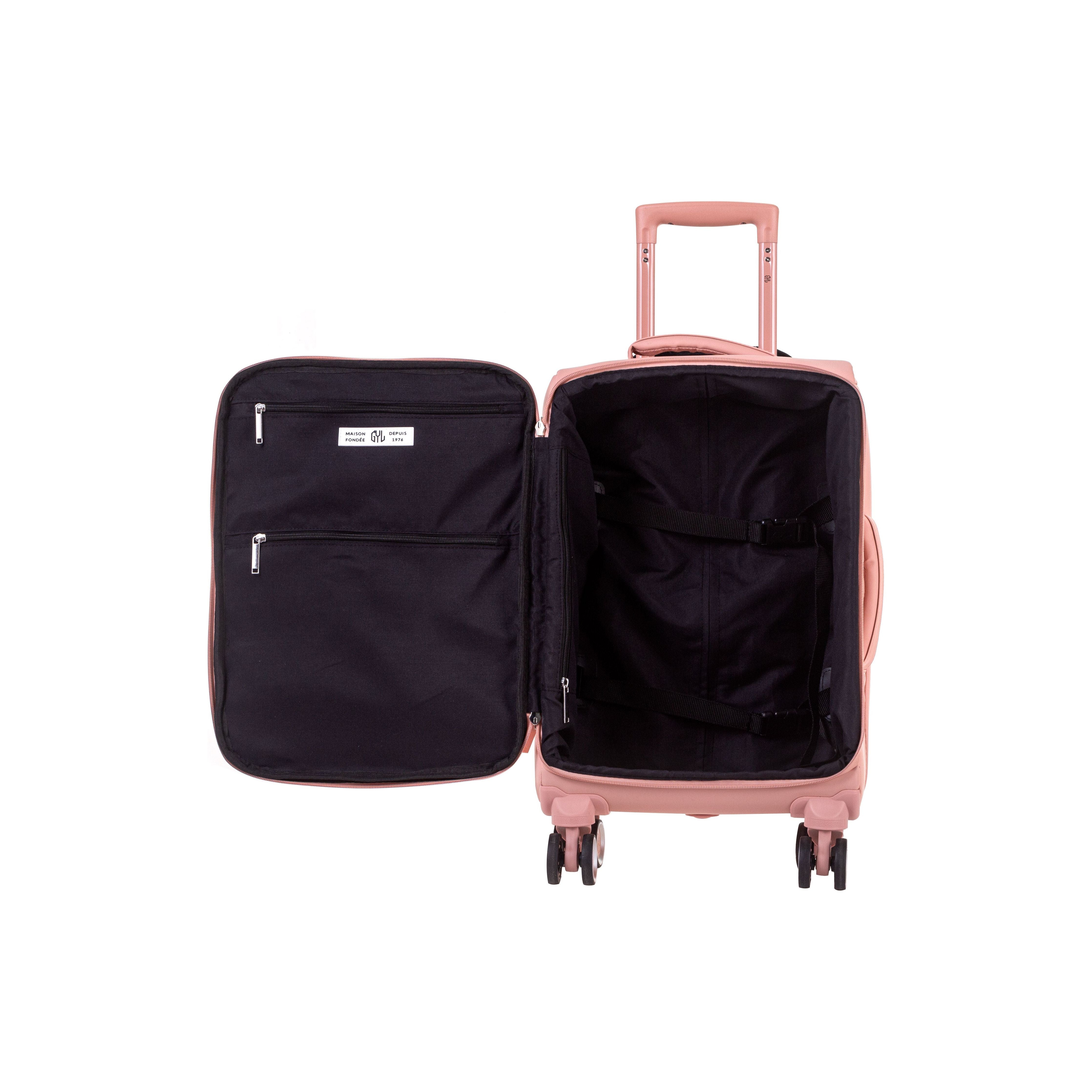 Valise cabine NAP pink gold ouverte