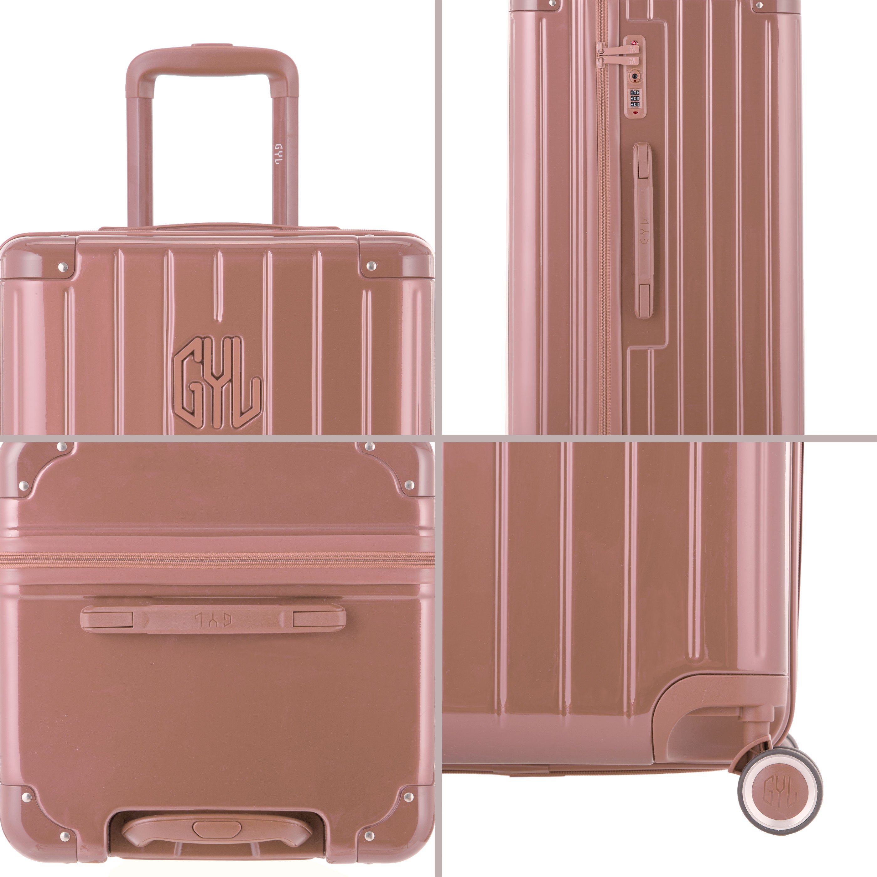 VALISE TRUNK FE204 (TAILLES XL) OR ROSE