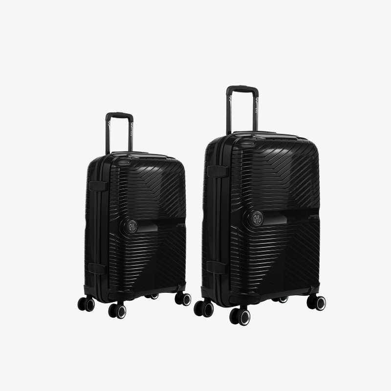 KIT SOLO :SET DE 2 VALISES RIGIDES BLACK PP5(TAILLE S,M)