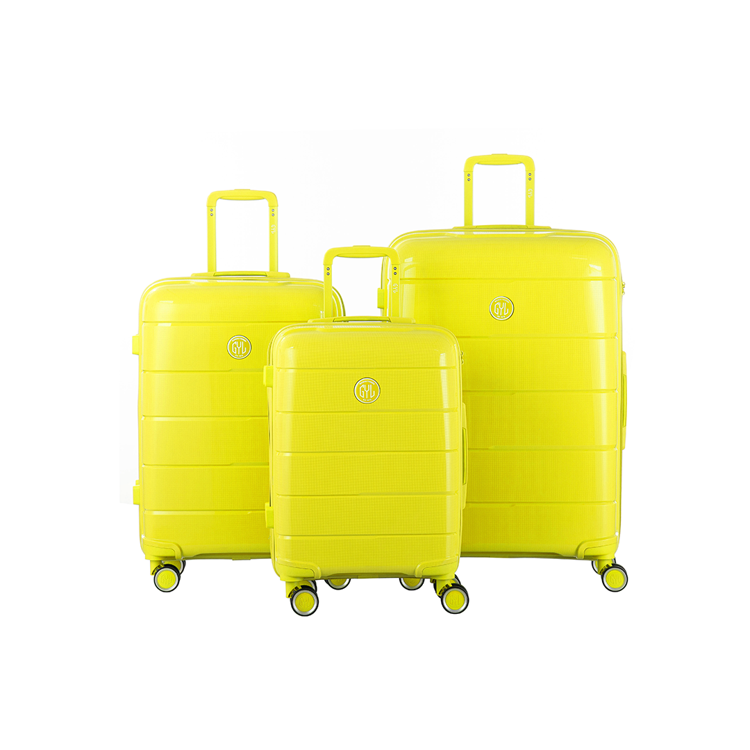SET DE 3 VALISES RIGIDES DARK YELLOW CH3 (TAILLES S, M, L)
