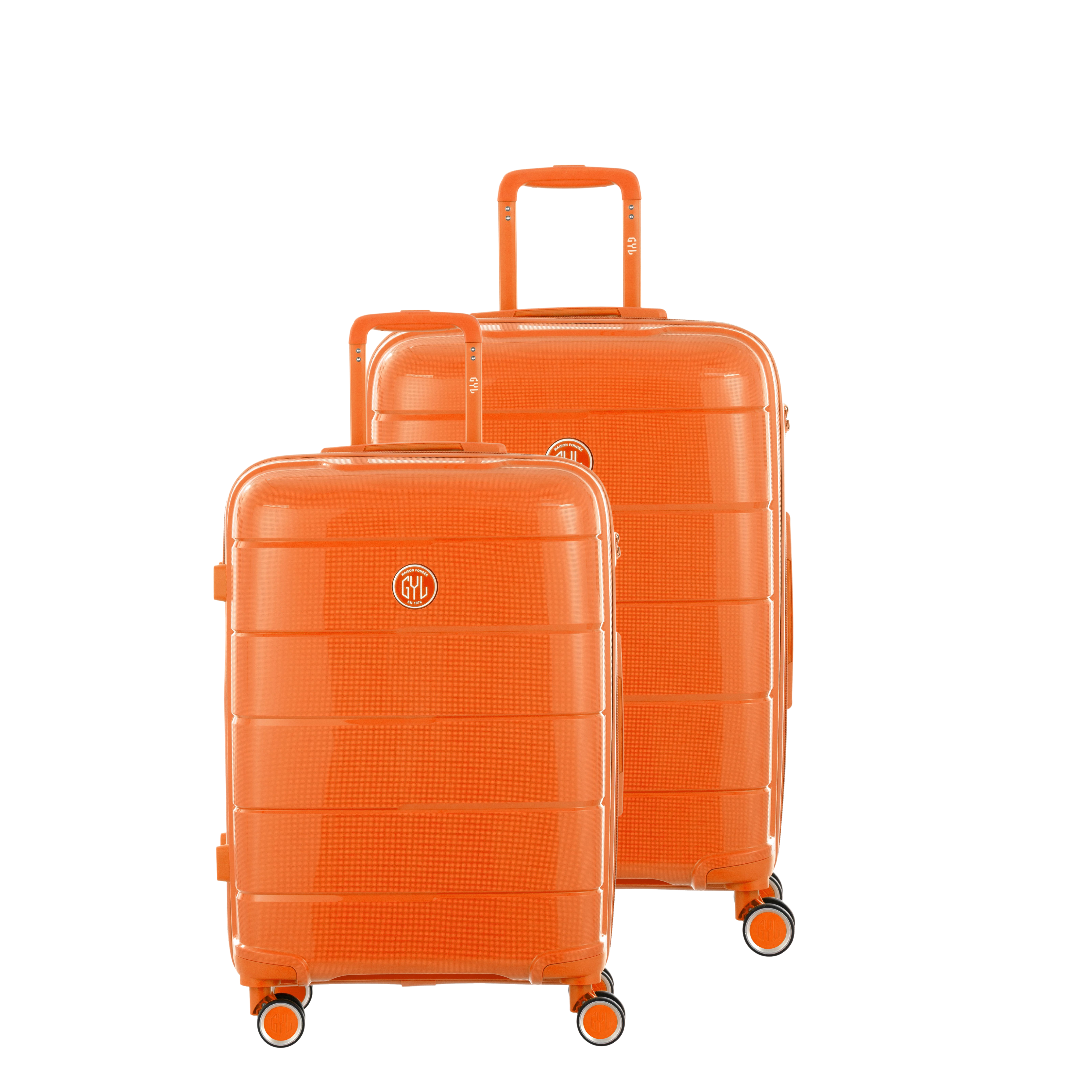 KIT DE 2 SOLO : VALISES RIGIDES ORANGE CH3(TAILLE M,L)