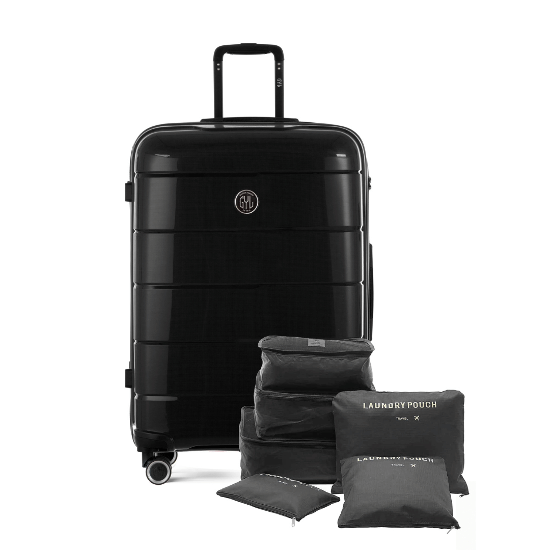 GRANDE VALISE BLACK CH3 + Organisateur de voyage Offert